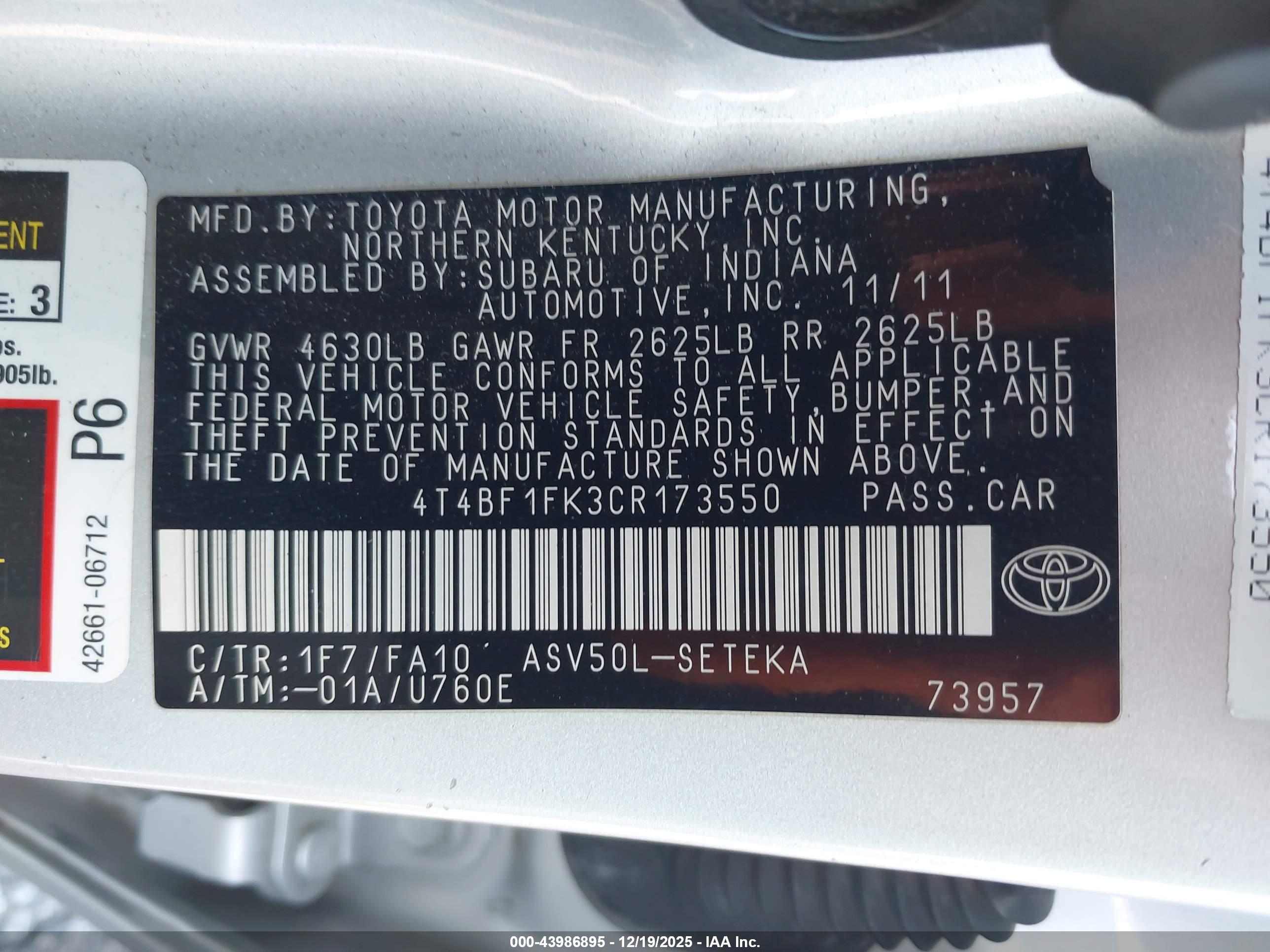 TOYOTA CAMRY image 9