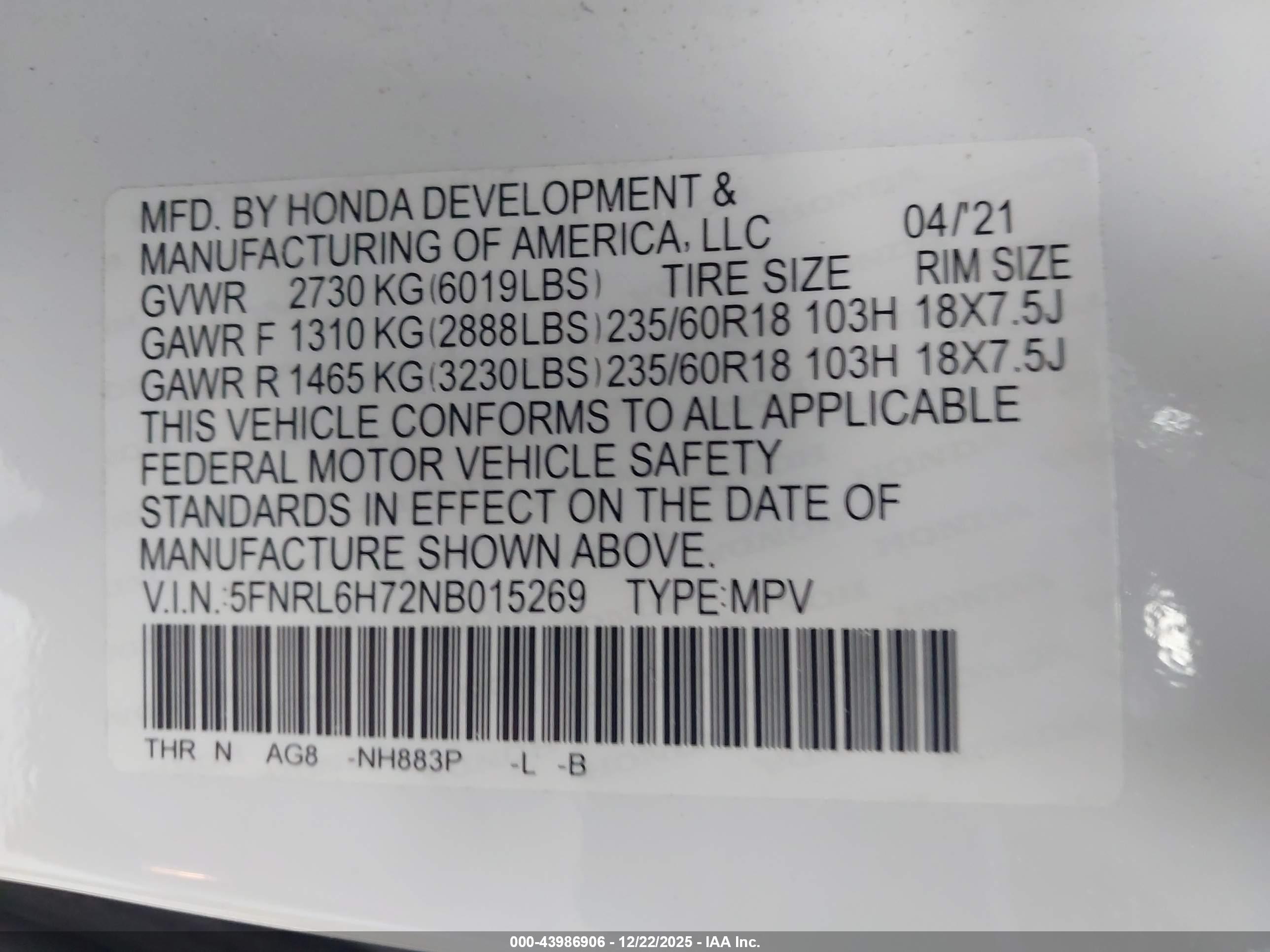 HONDA ODYSSEY image 9
