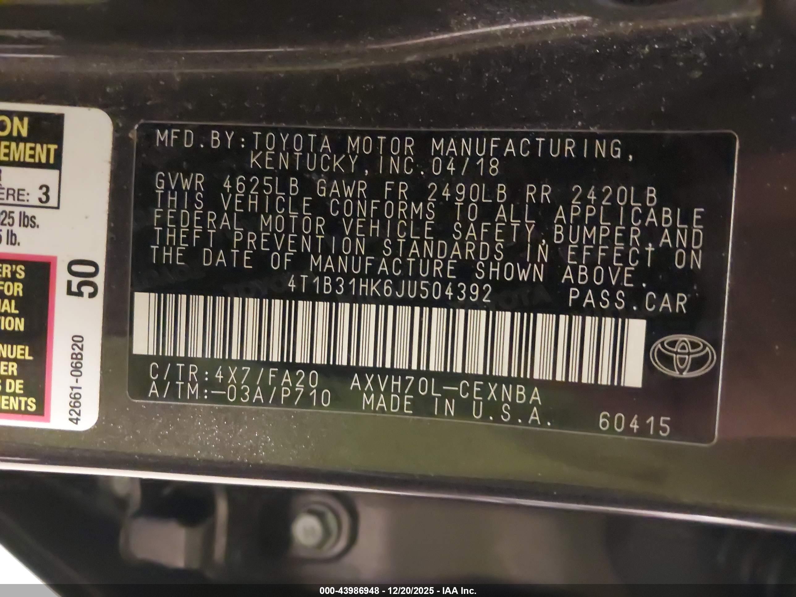 TOYOTA CAMRY image 9