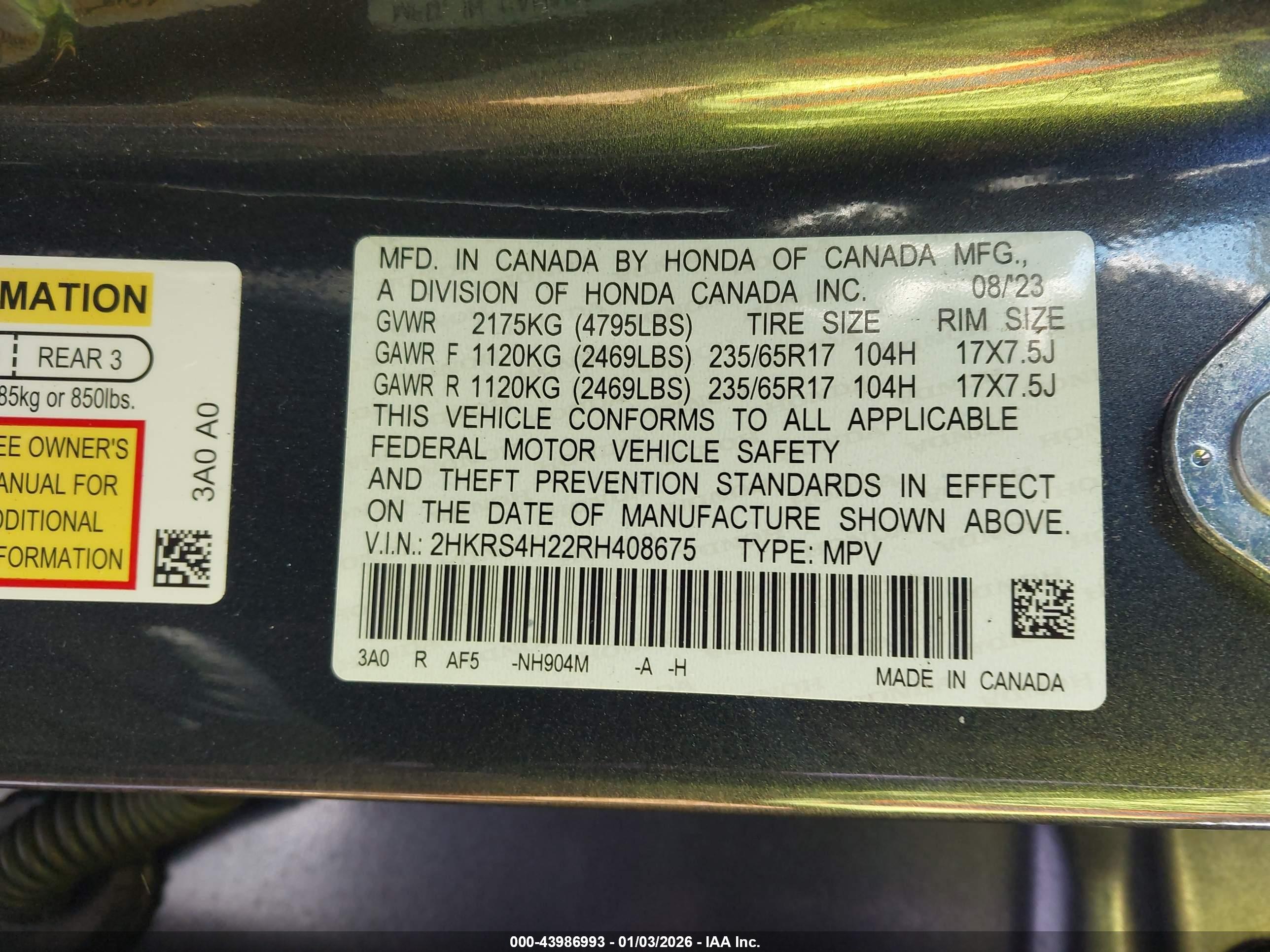HONDA CR-V image 9