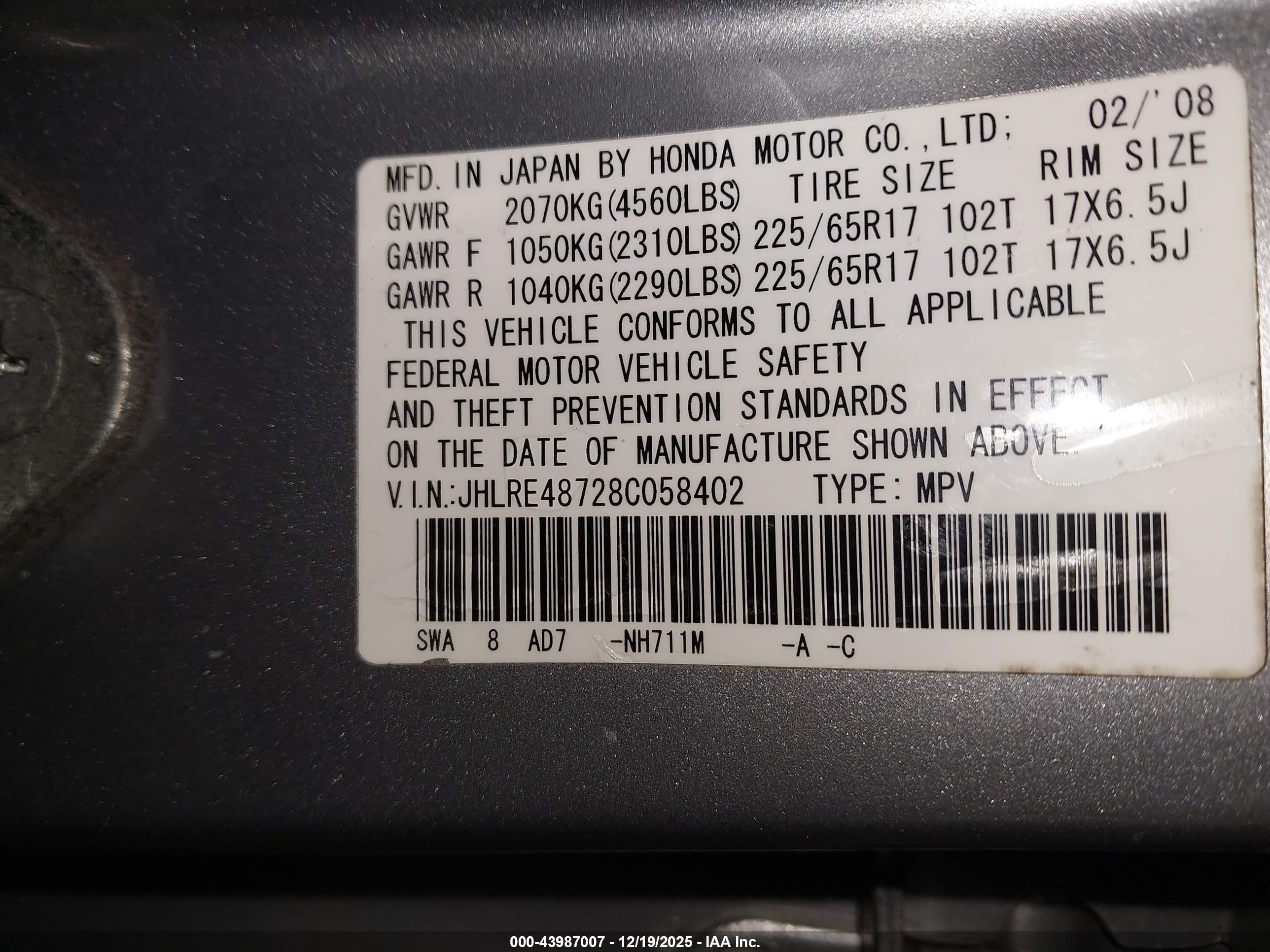 HONDA CR-V image 9