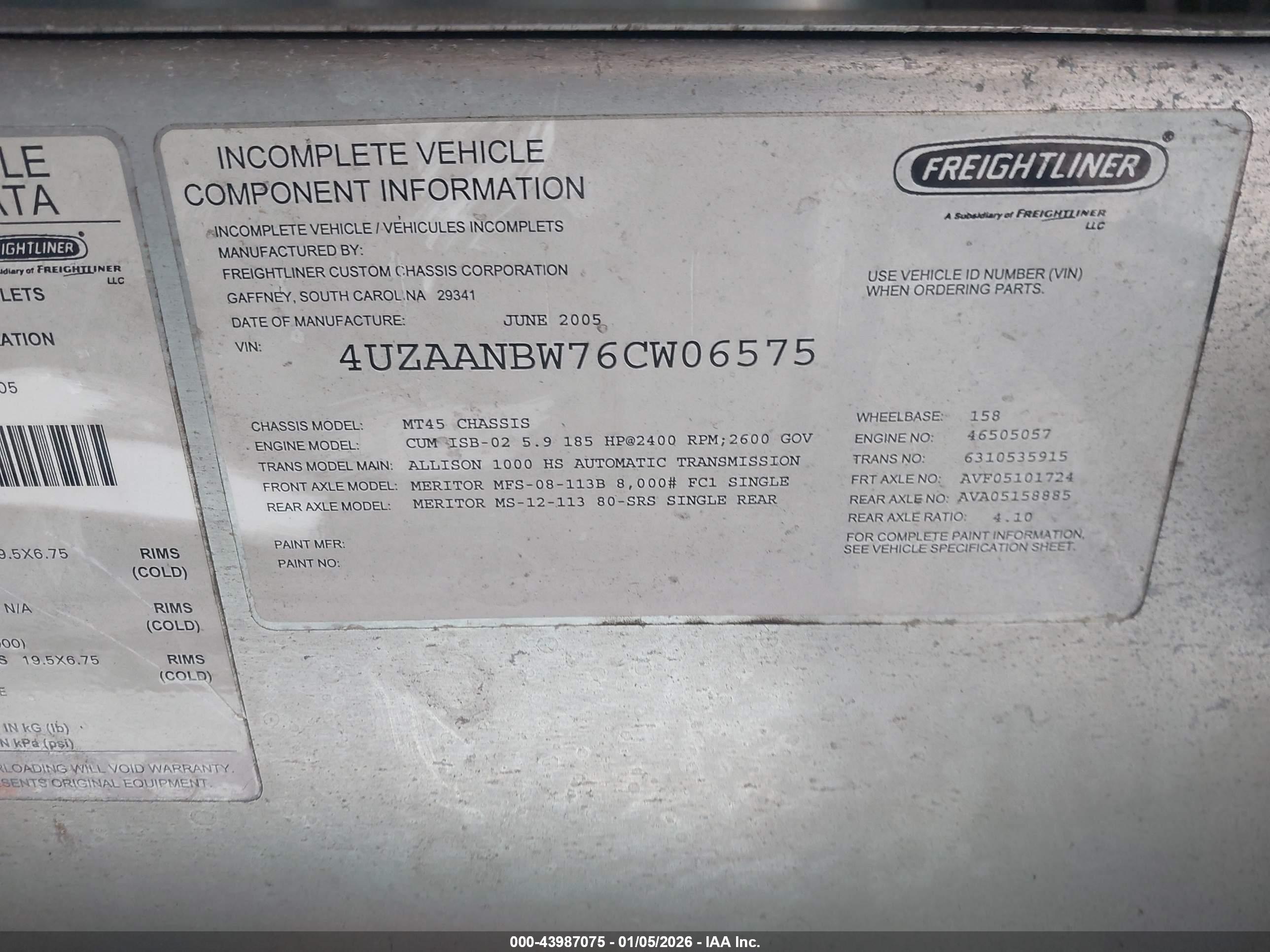FREIGHTLINER CHASSIS image 9