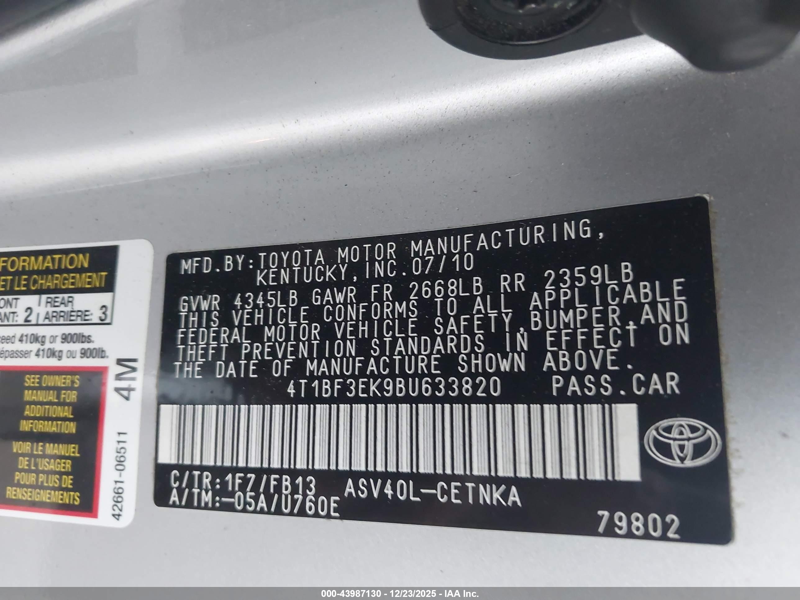 TOYOTA CAMRY image 9
