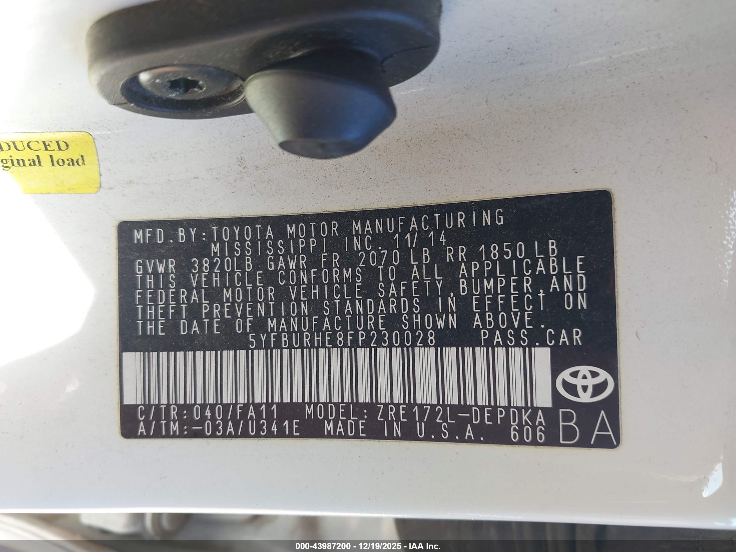 TOYOTA COROLLA image 9
