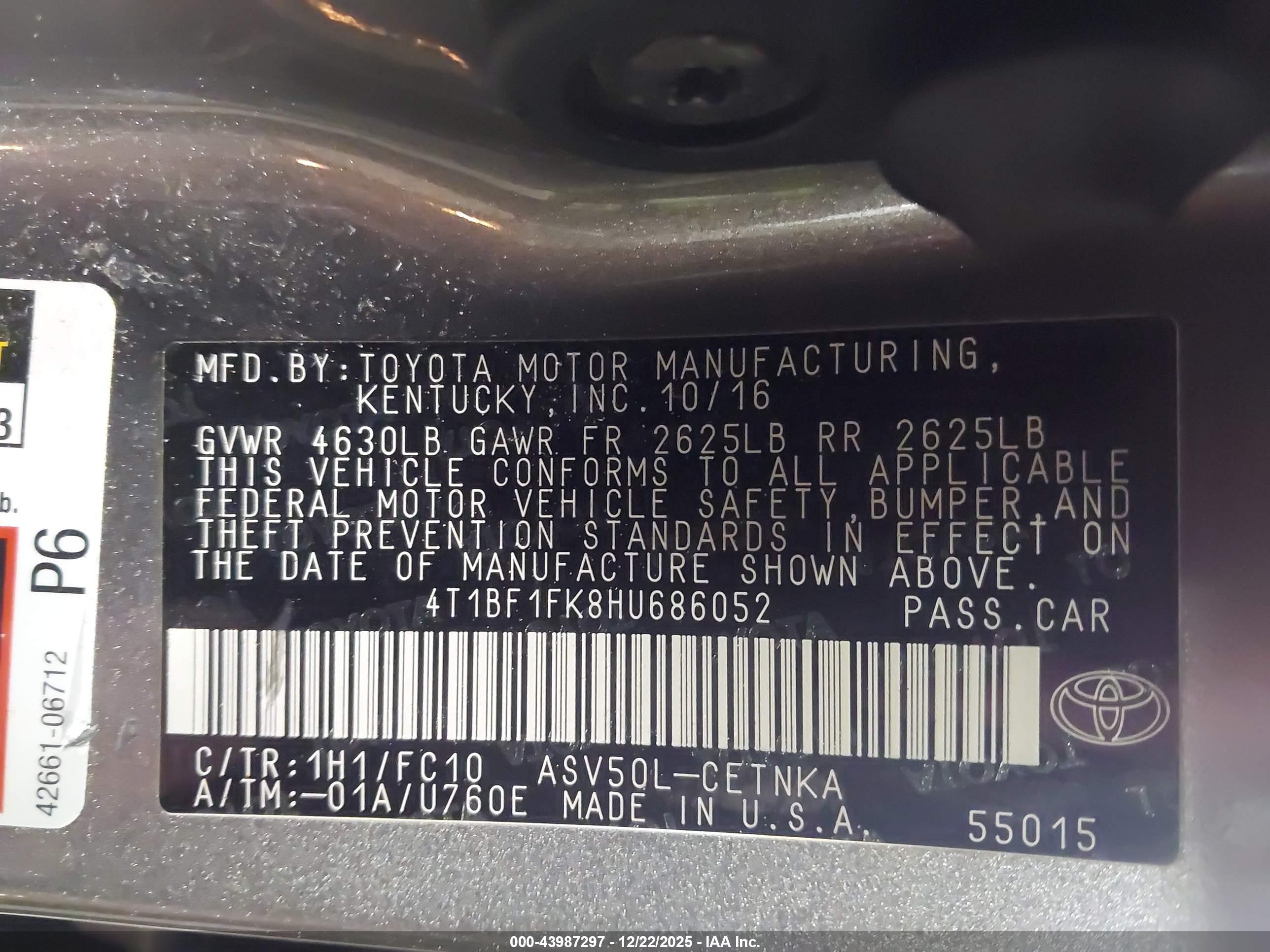 TOYOTA CAMRY image 9