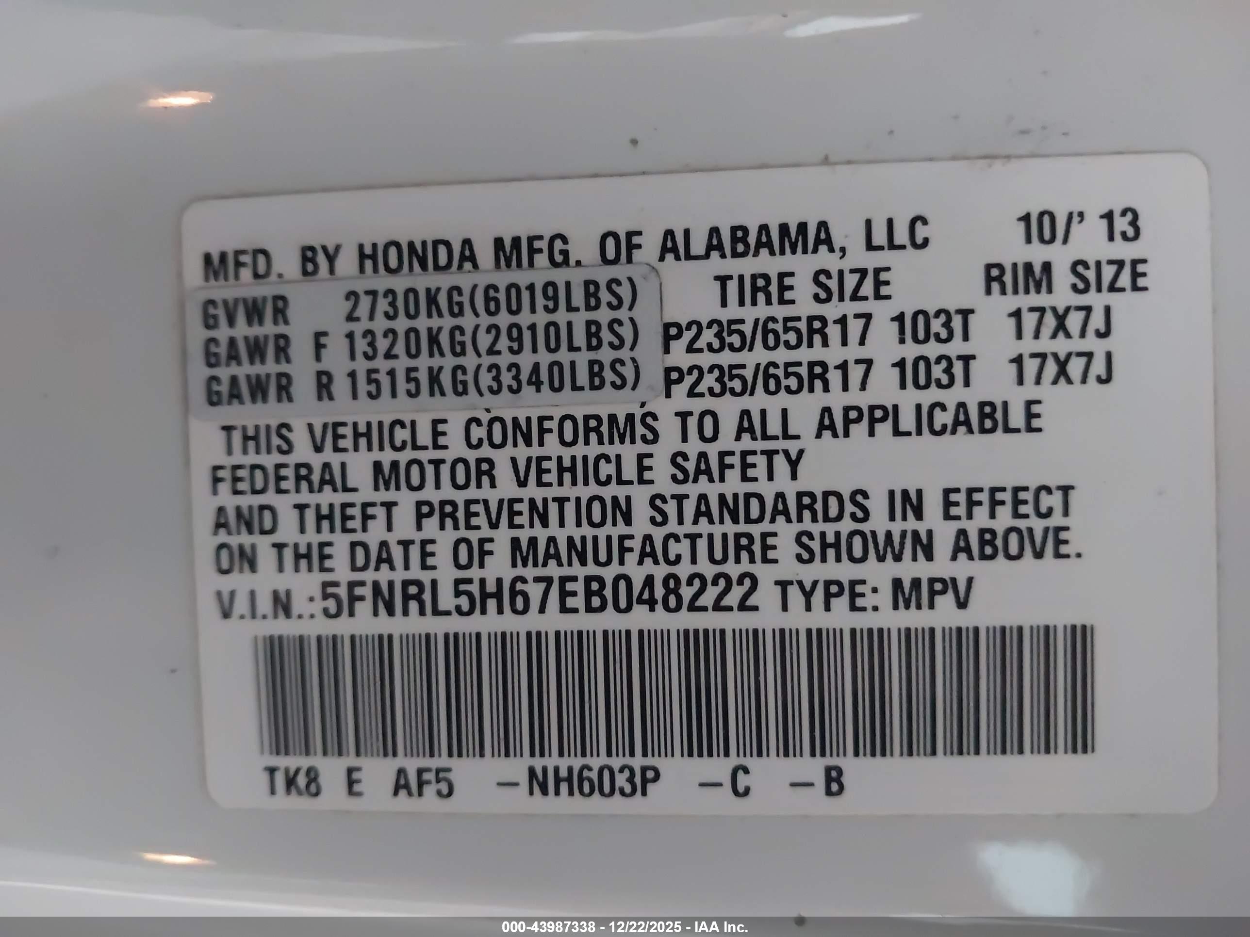 HONDA ODYSSEY image 9