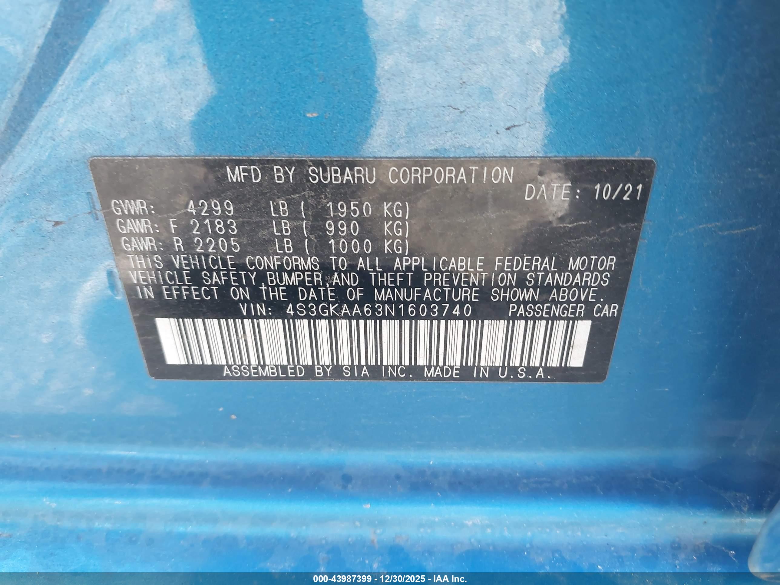 SUBARU IMPREZA image 9
