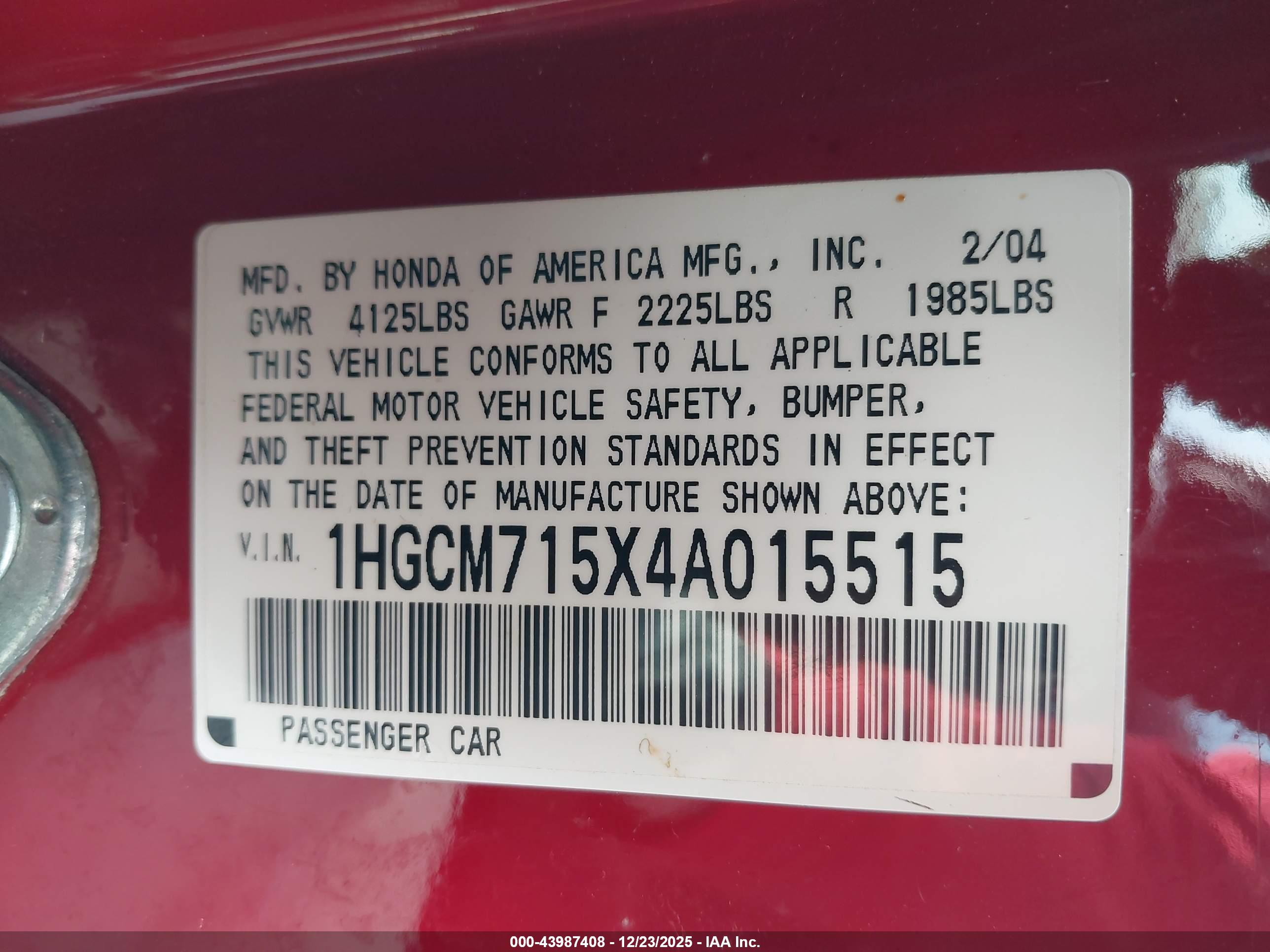 HONDA ACCORD image 9