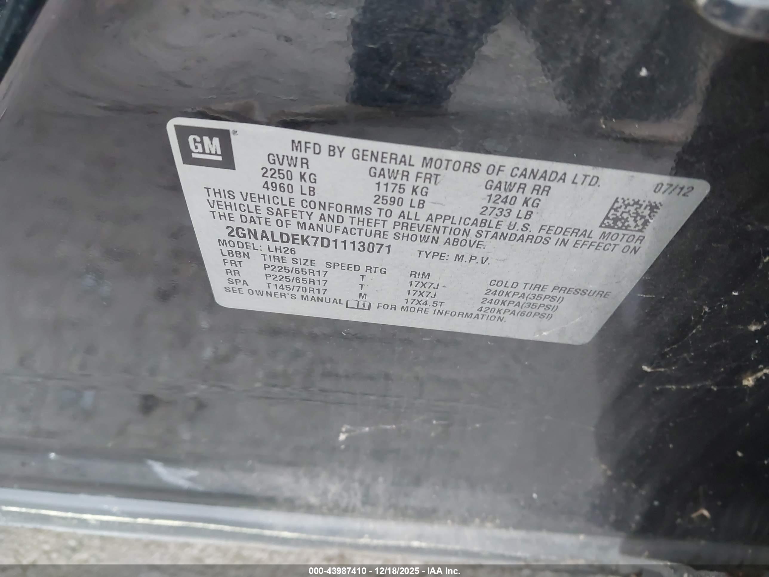 CHEVROLET EQUINOX image 9