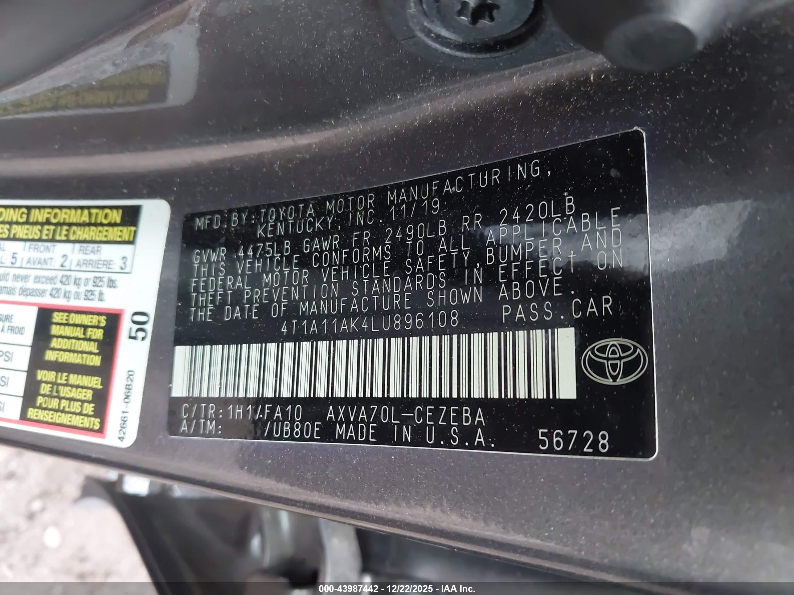TOYOTA CAMRY image 9