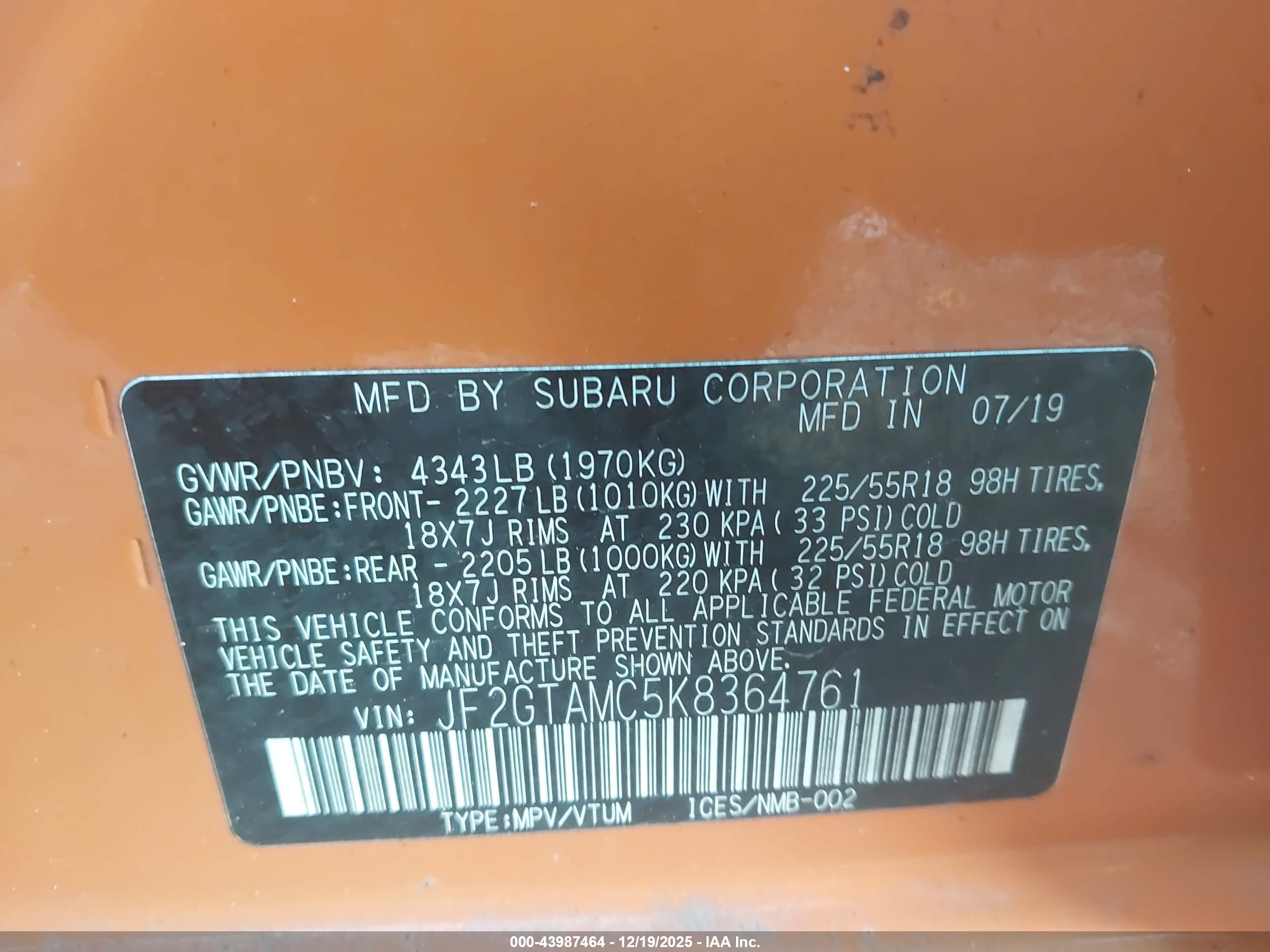 SUBARU CROSSTREK image 9