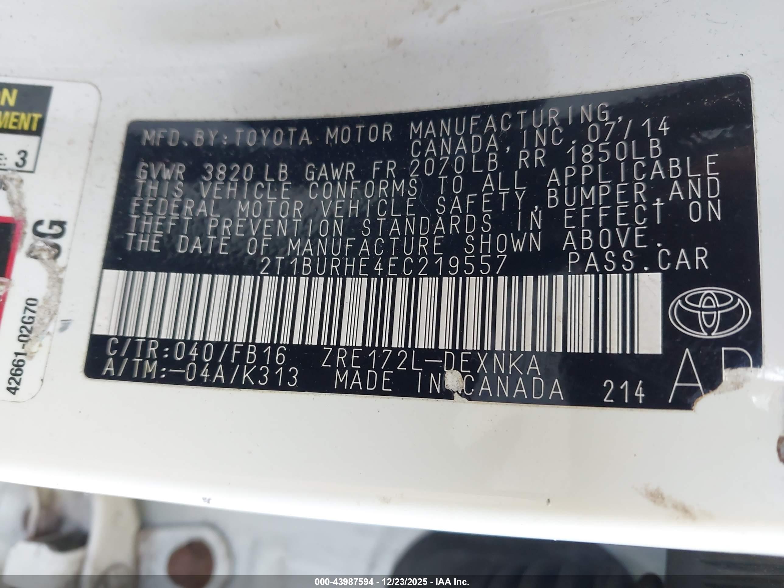TOYOTA COROLLA image 9