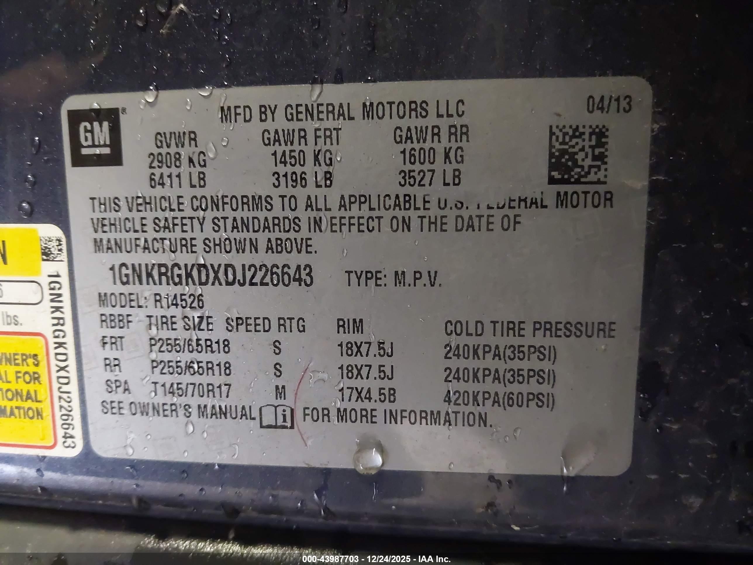 CHEVROLET TRAVERSE image 9