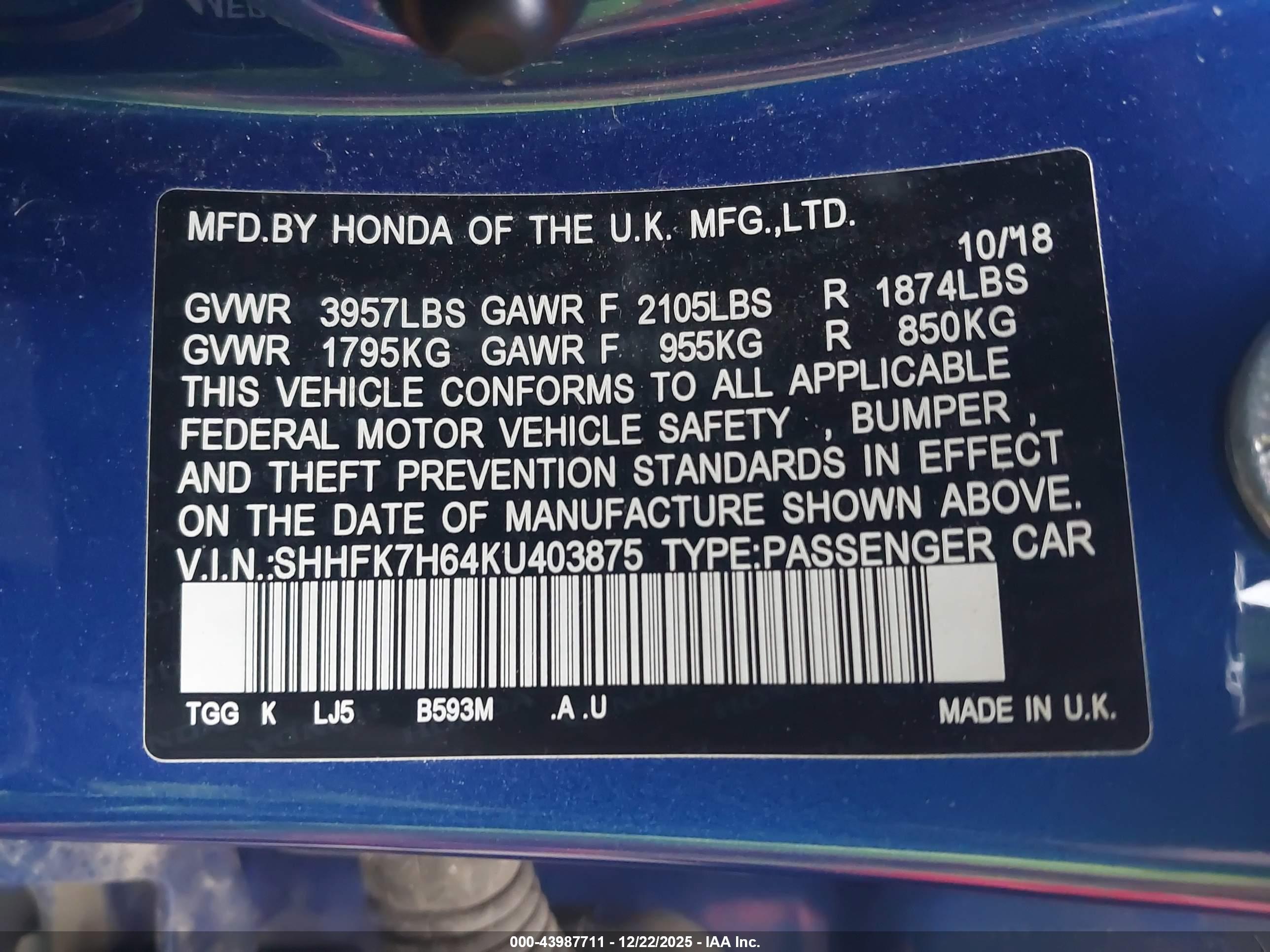 HONDA CIVIC image 9