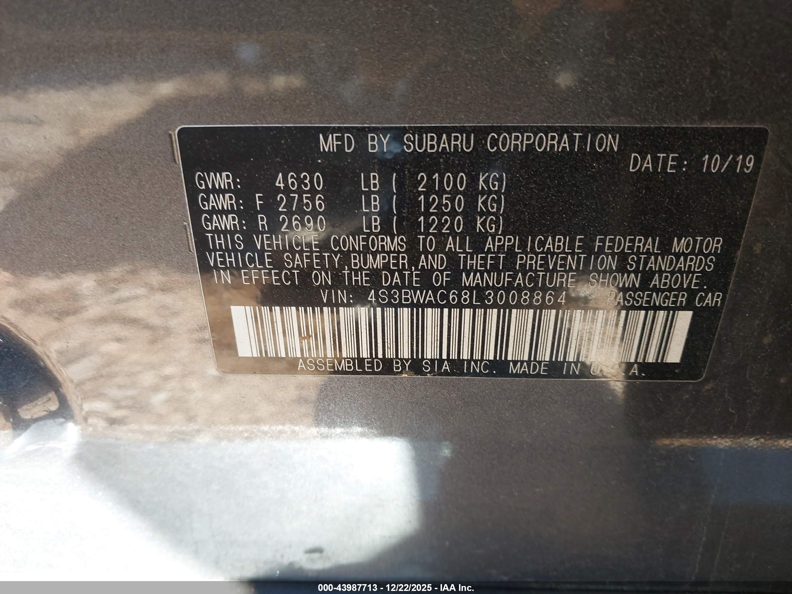 SUBARU LEGACY image 9