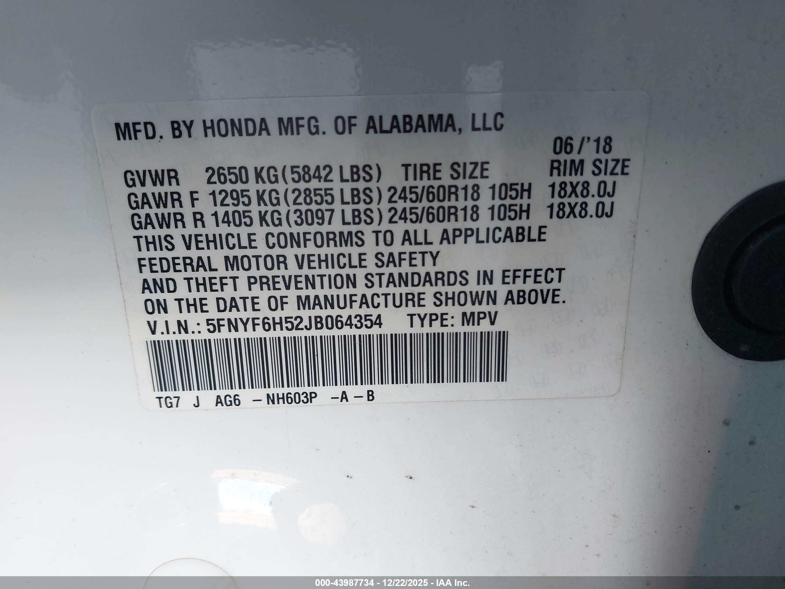 HONDA PILOT image 9