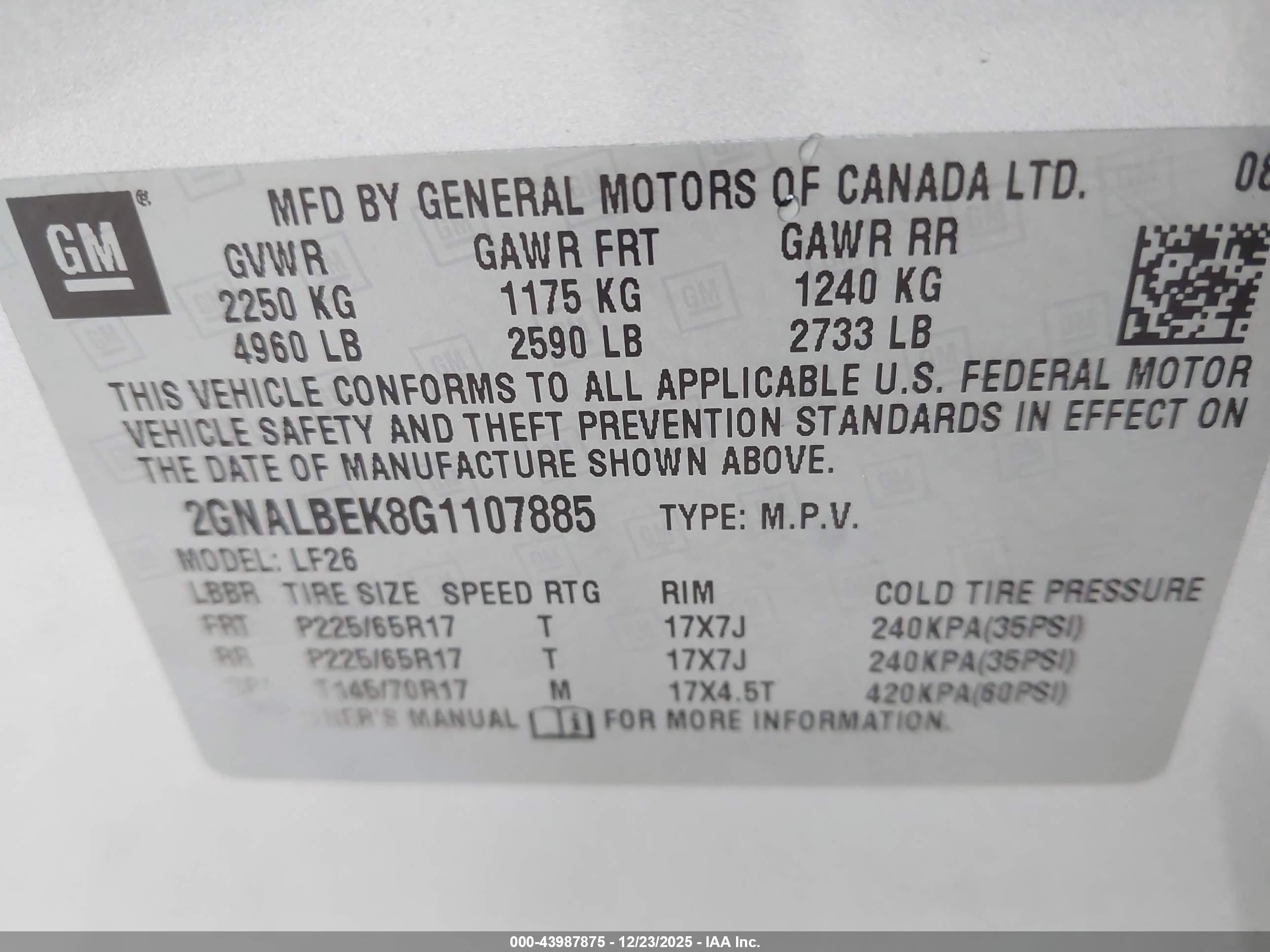 CHEVROLET EQUINOX image 9