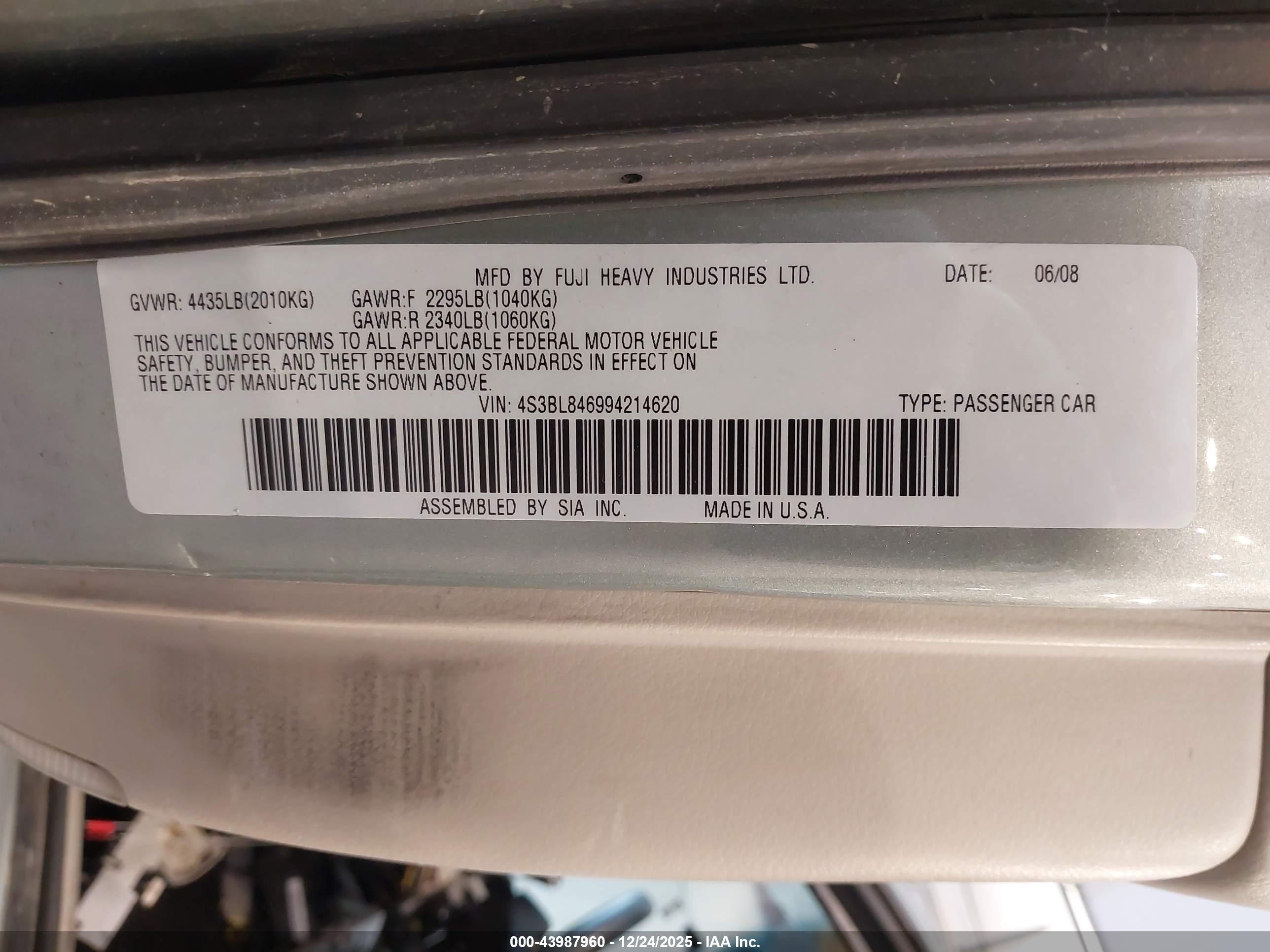 SUBARU LEGACY image 9
