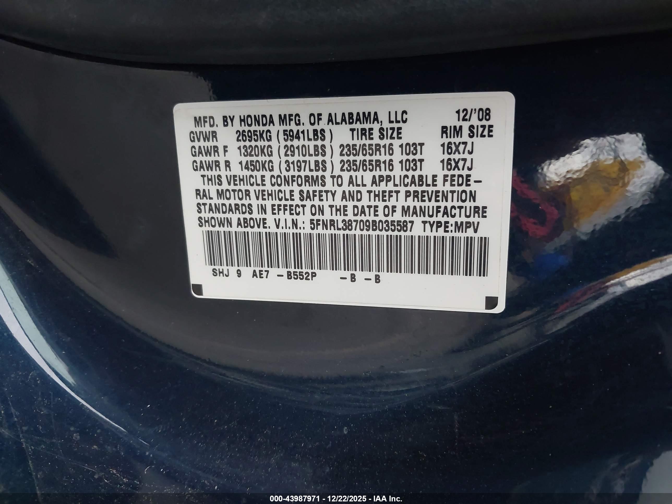 HONDA ODYSSEY image 9