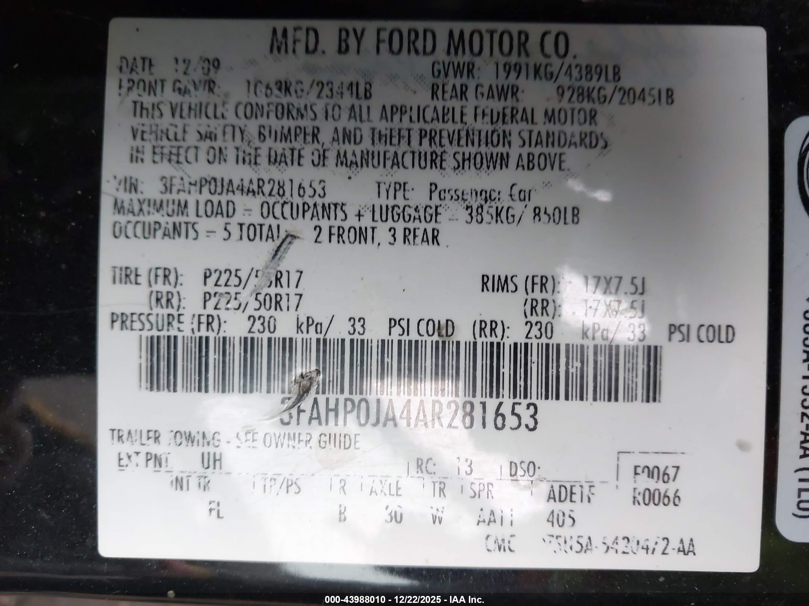 FORD FUSION image 9