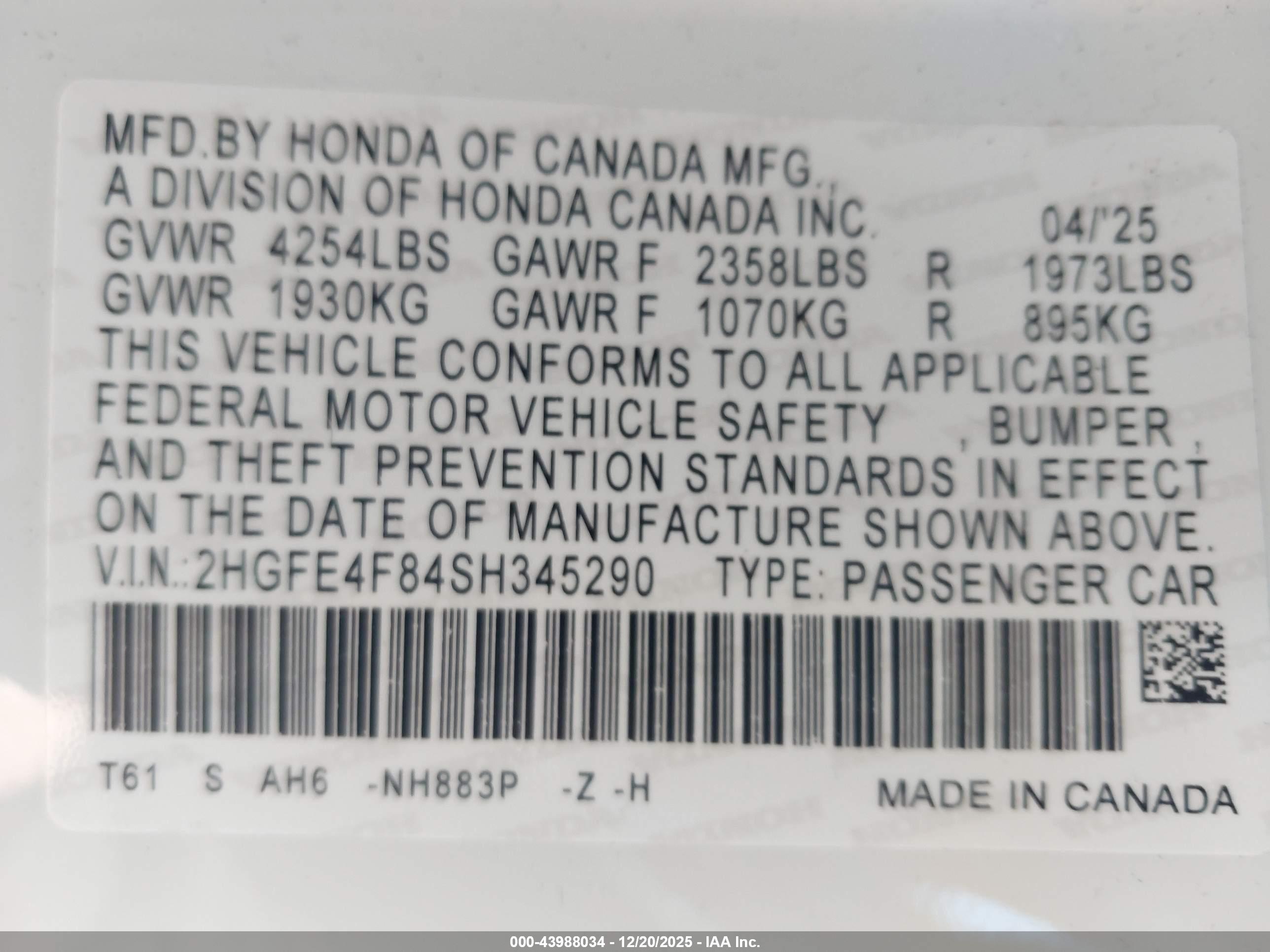 HONDA CIVIC image 9