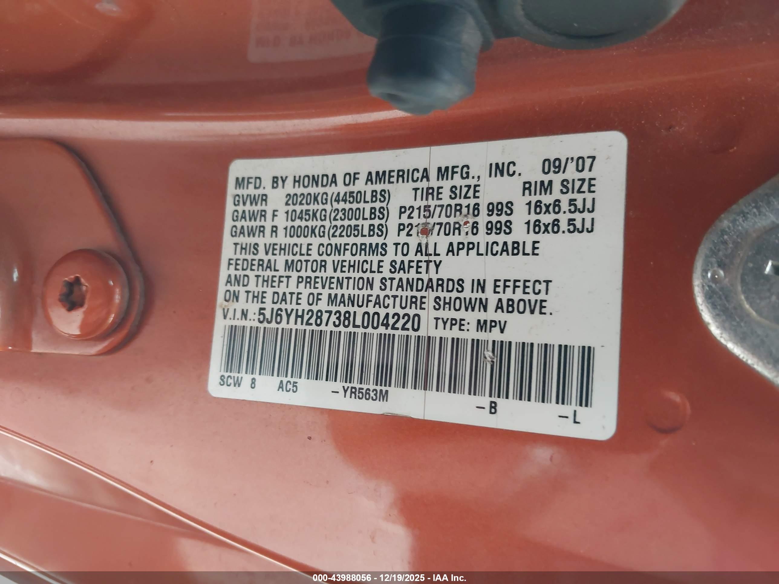 HONDA ELEMENT image 9