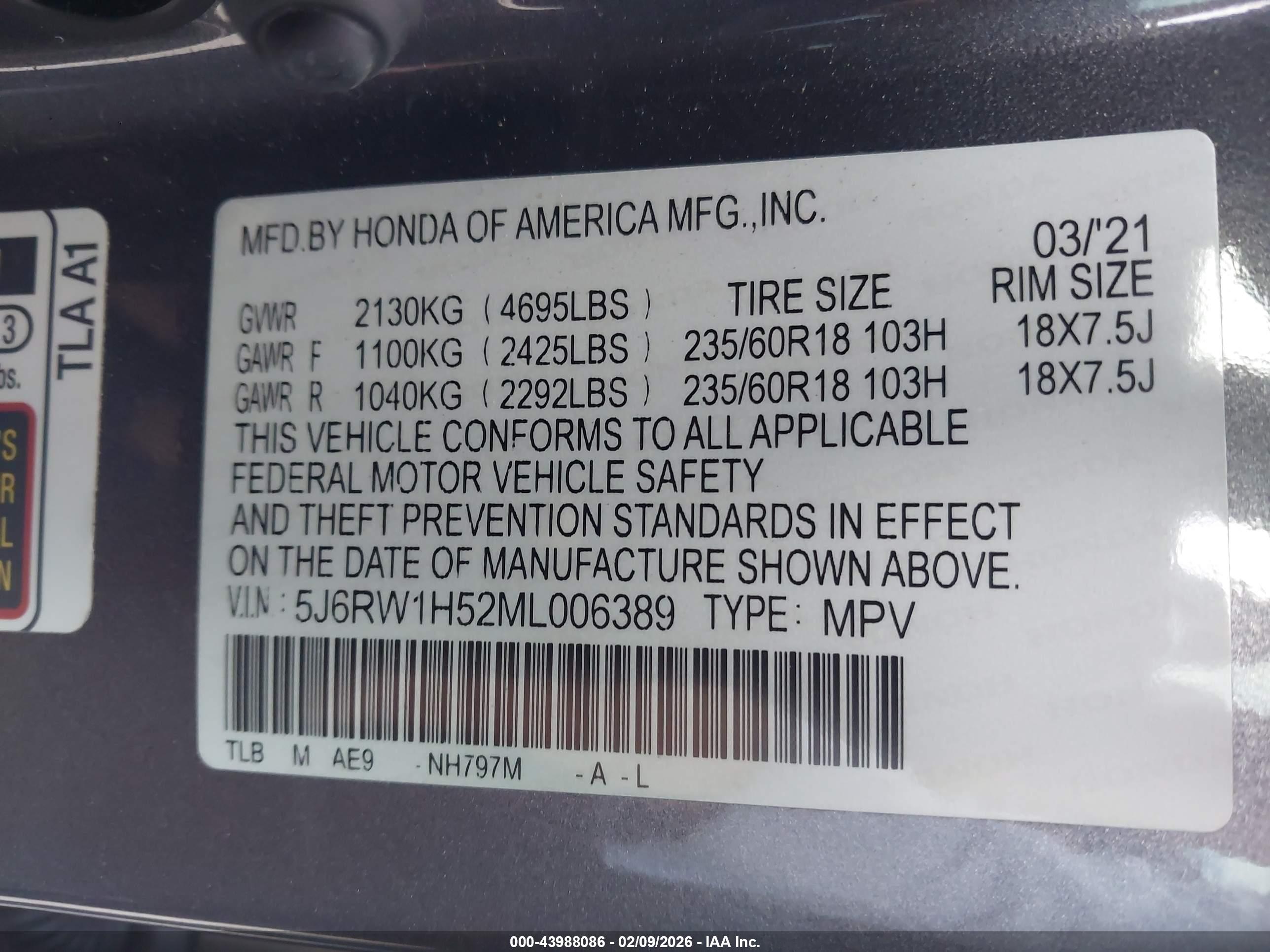 HONDA CR-V image 9