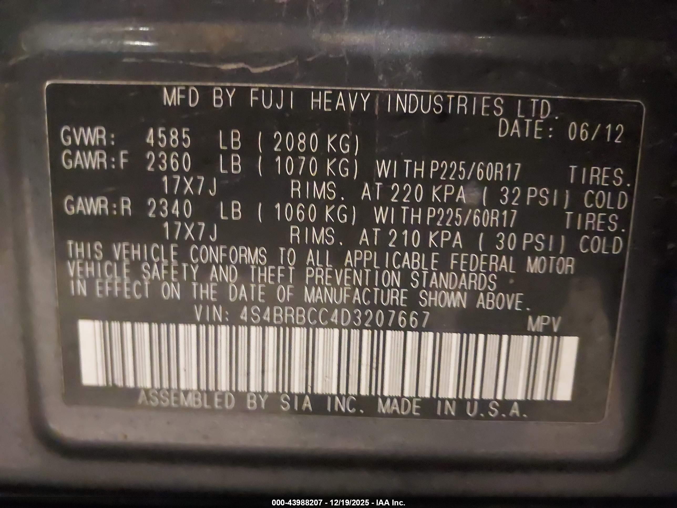 SUBARU OUTBACK image 9