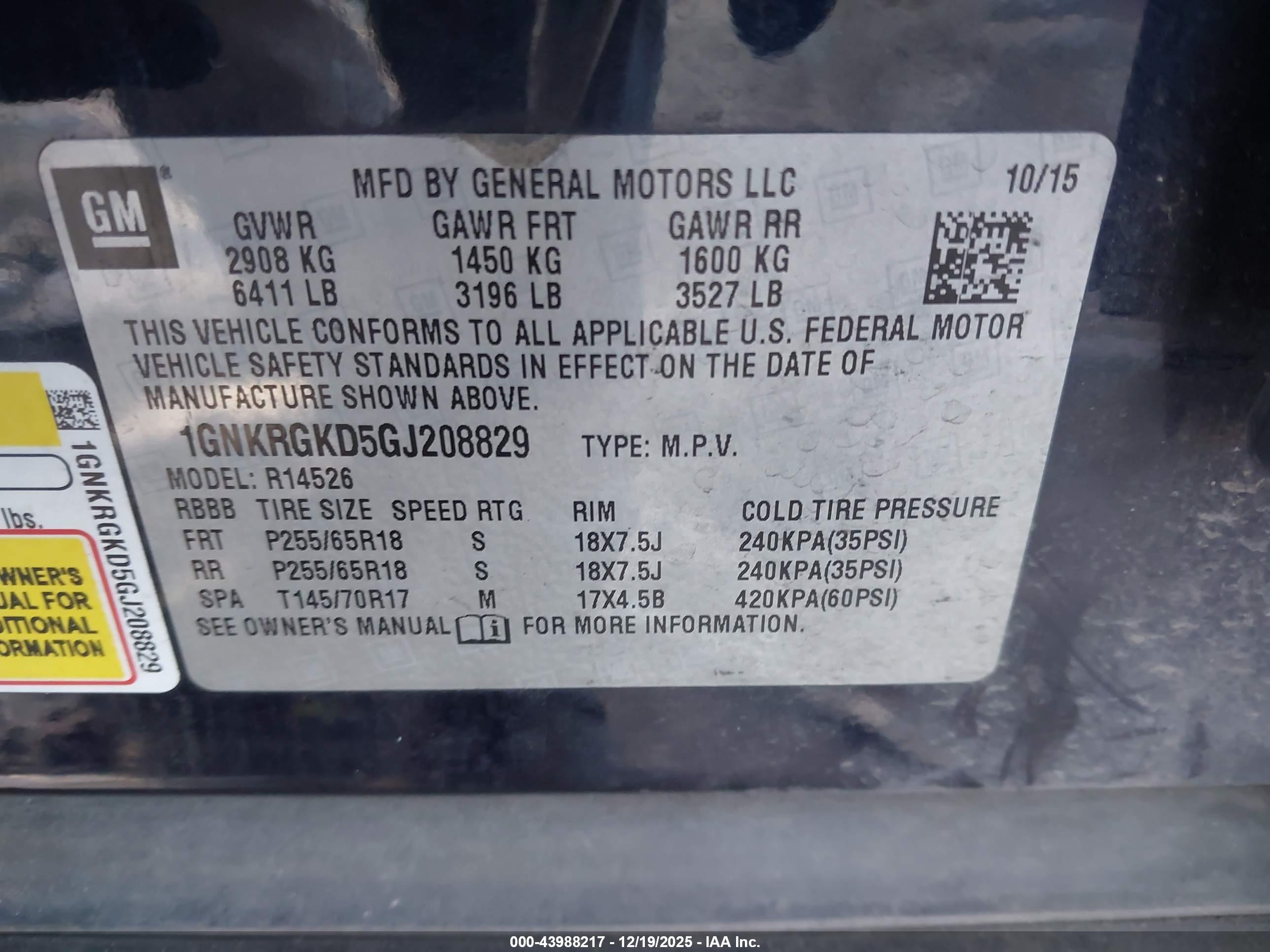 CHEVROLET TRAVERSE image 9