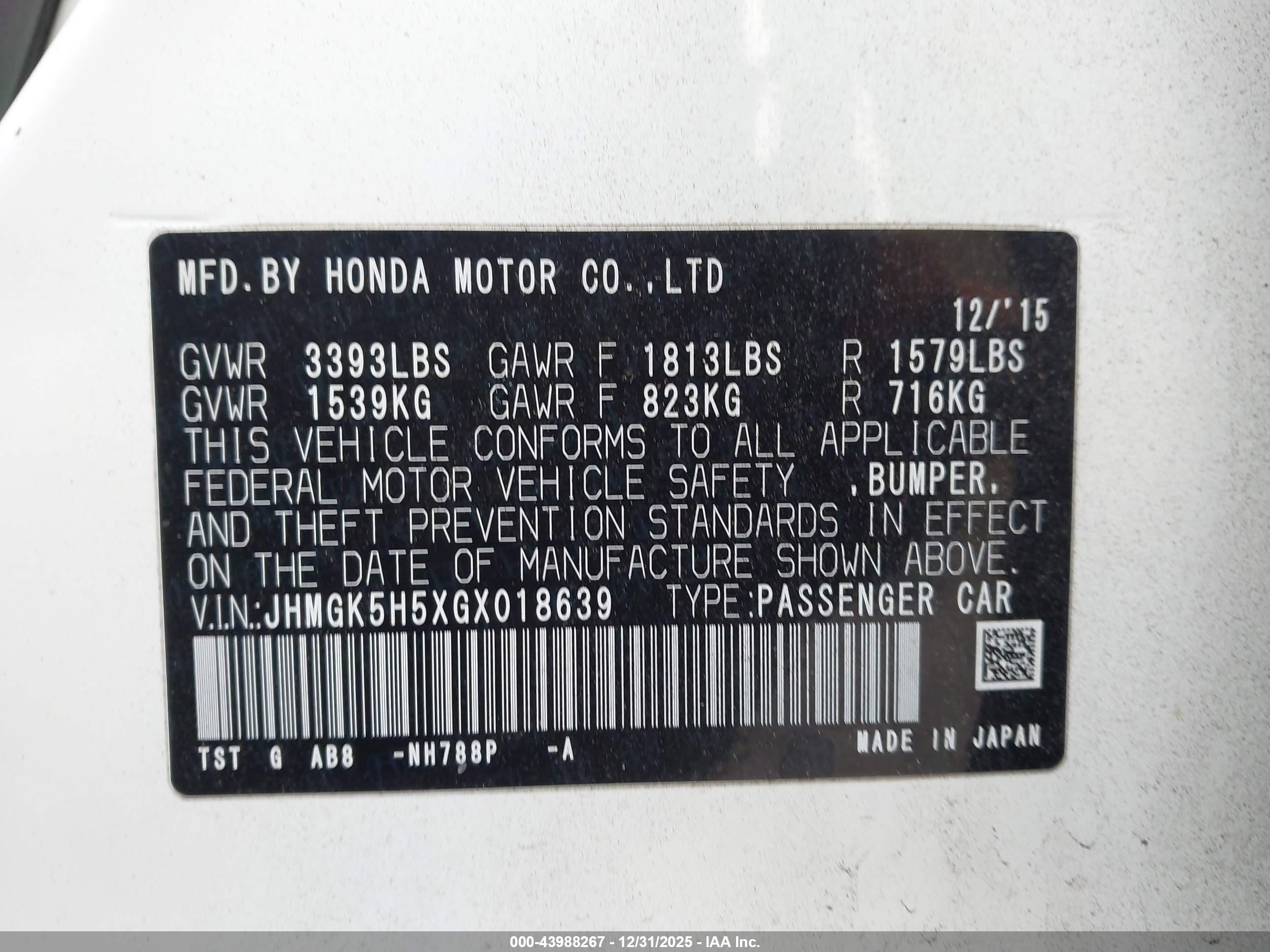 HONDA FIT image 9