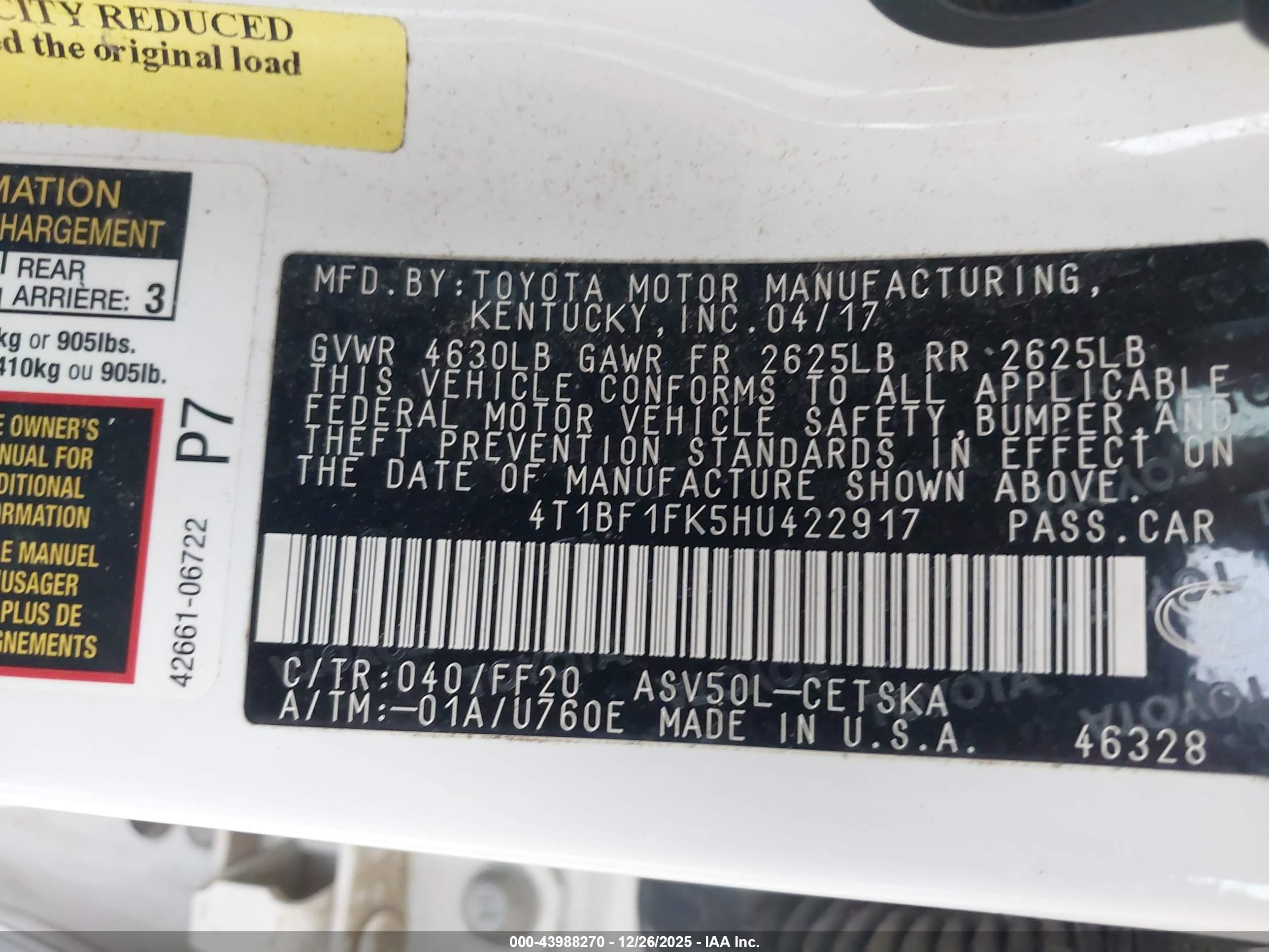 TOYOTA CAMRY image 9