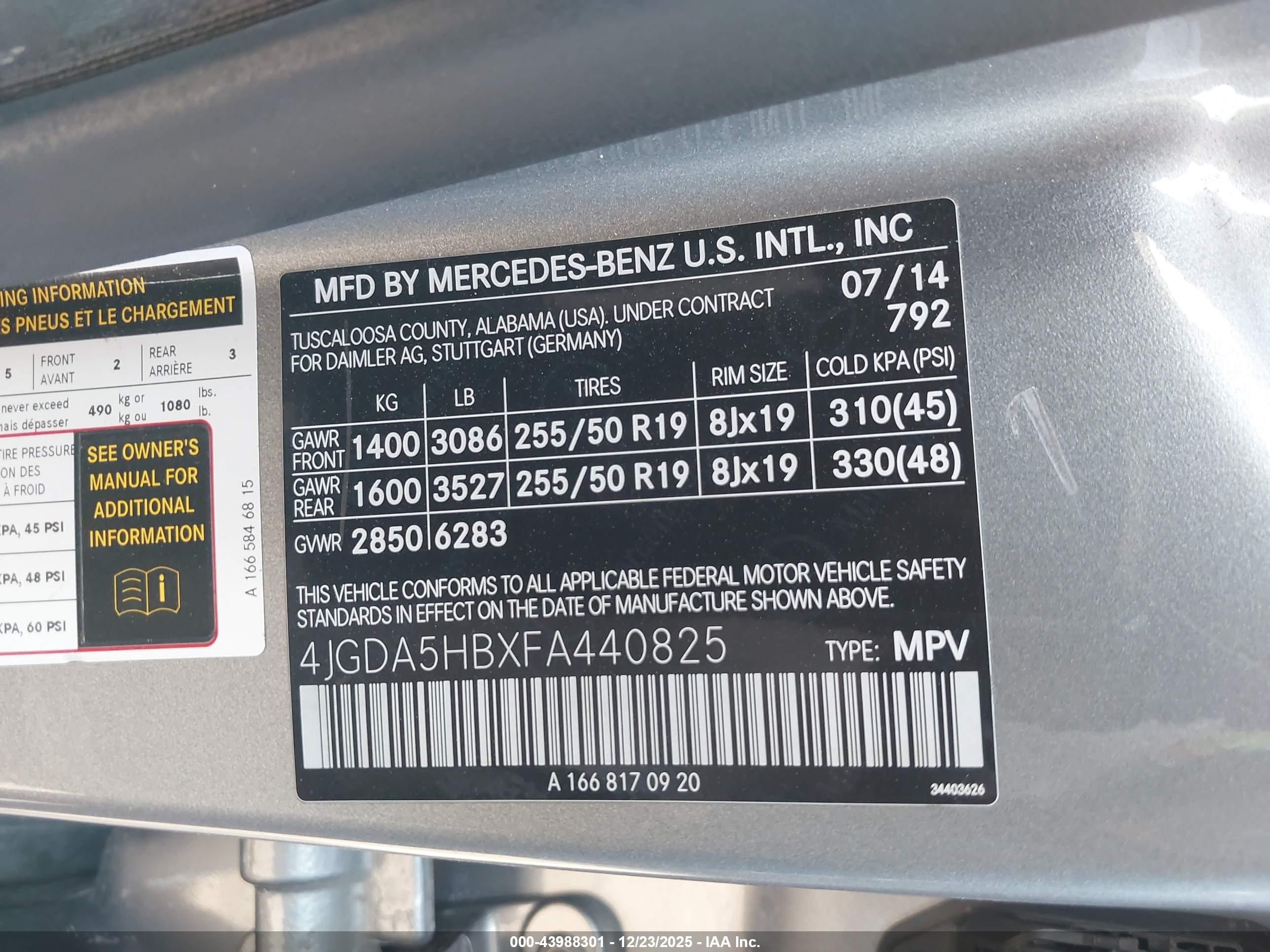 MERCEDES-BENZ ML image 9