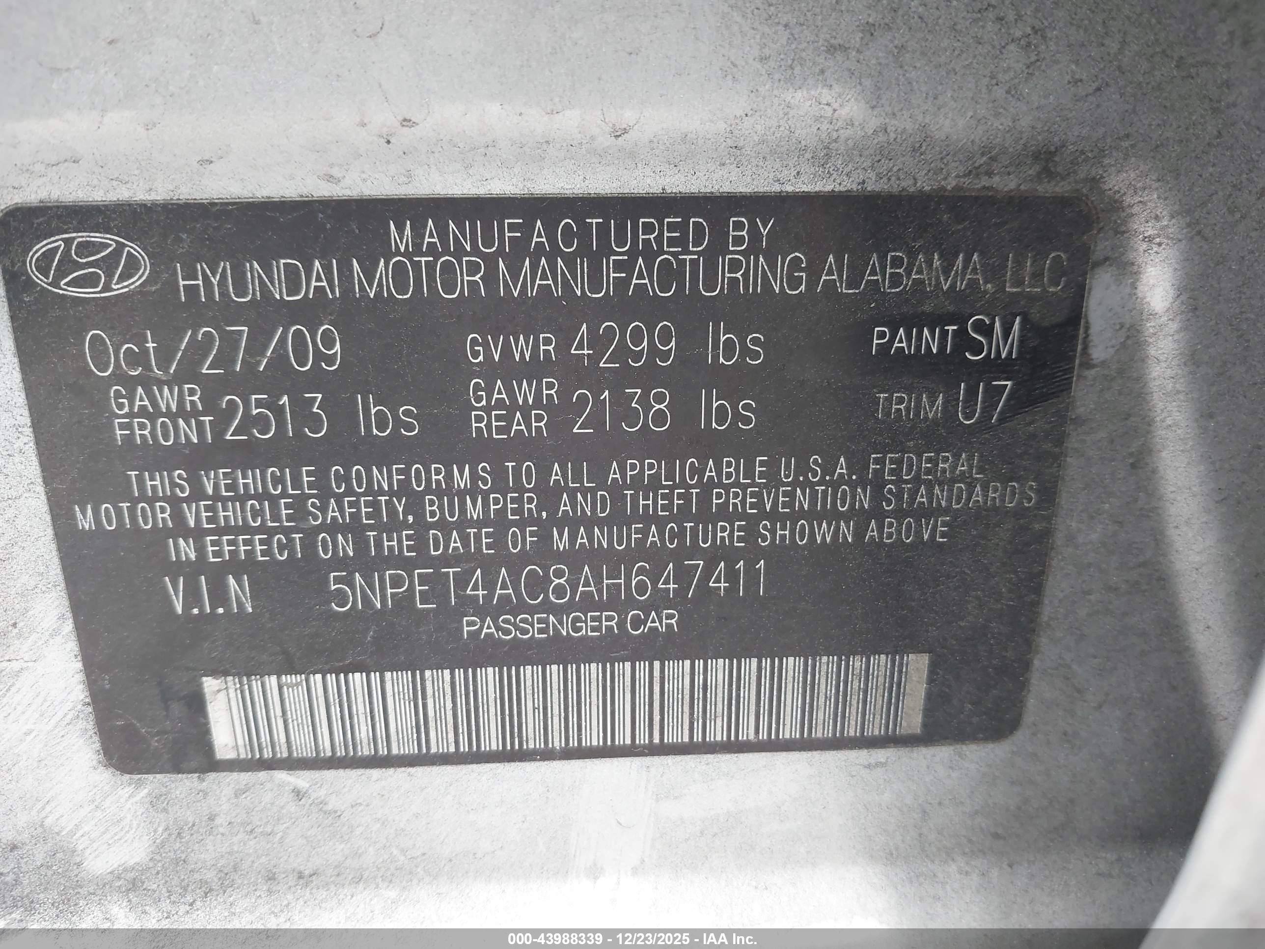 HYUNDAI SONATA image 9