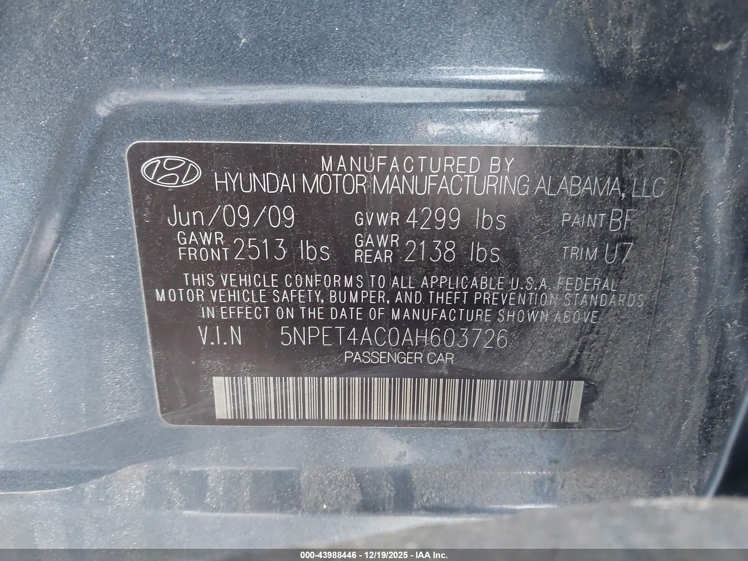 HYUNDAI SONATA image 9