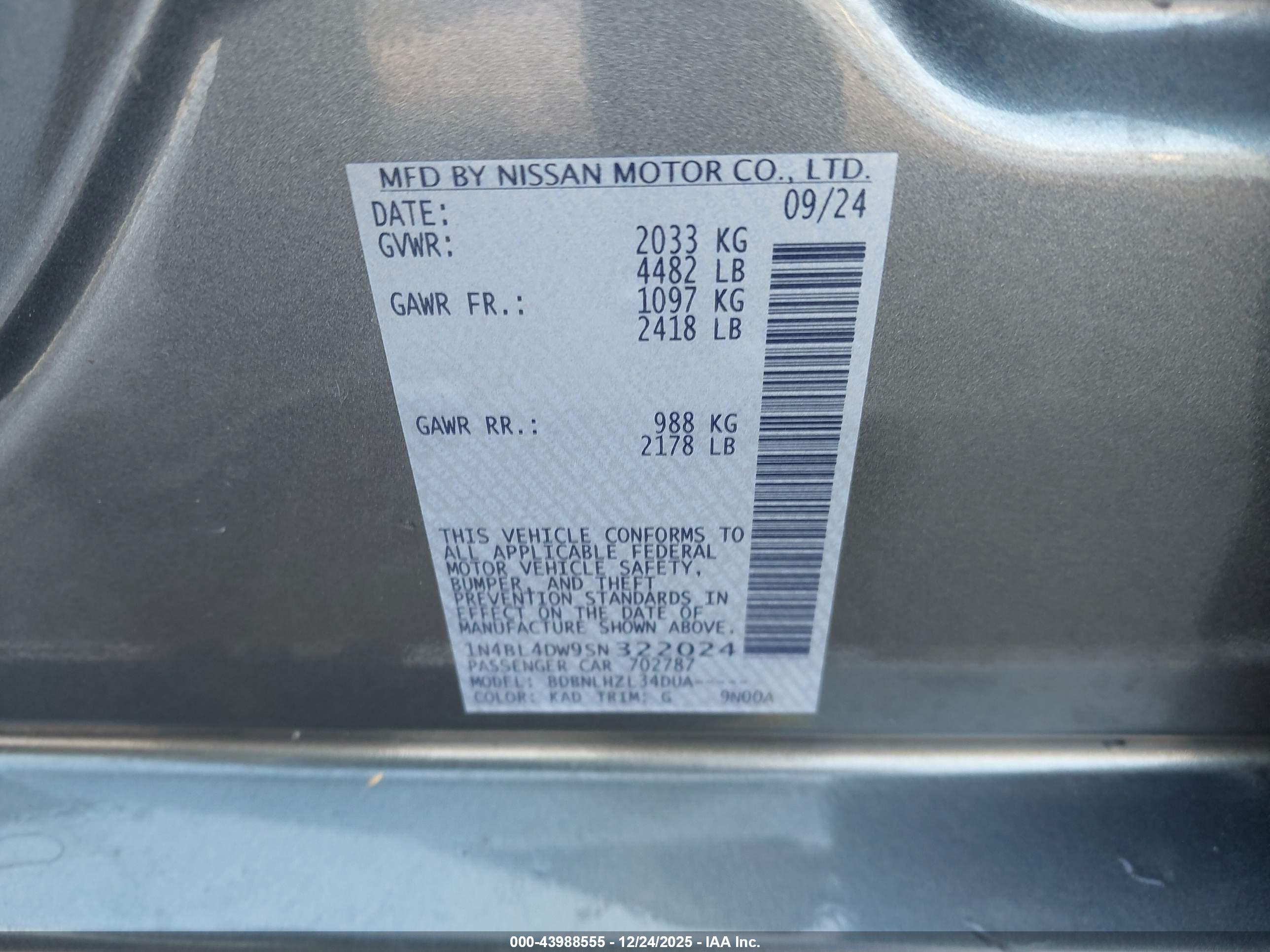 NISSAN ALTIMA image 9