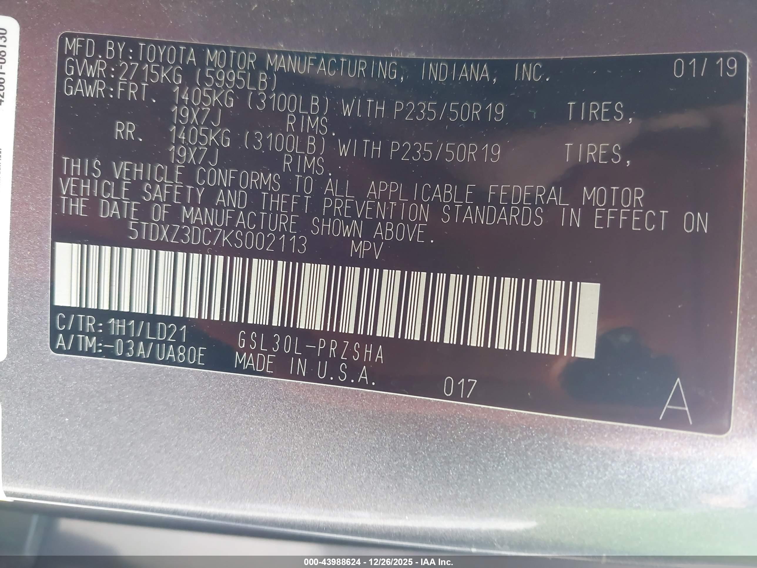 TOYOTA SIENNA image 9