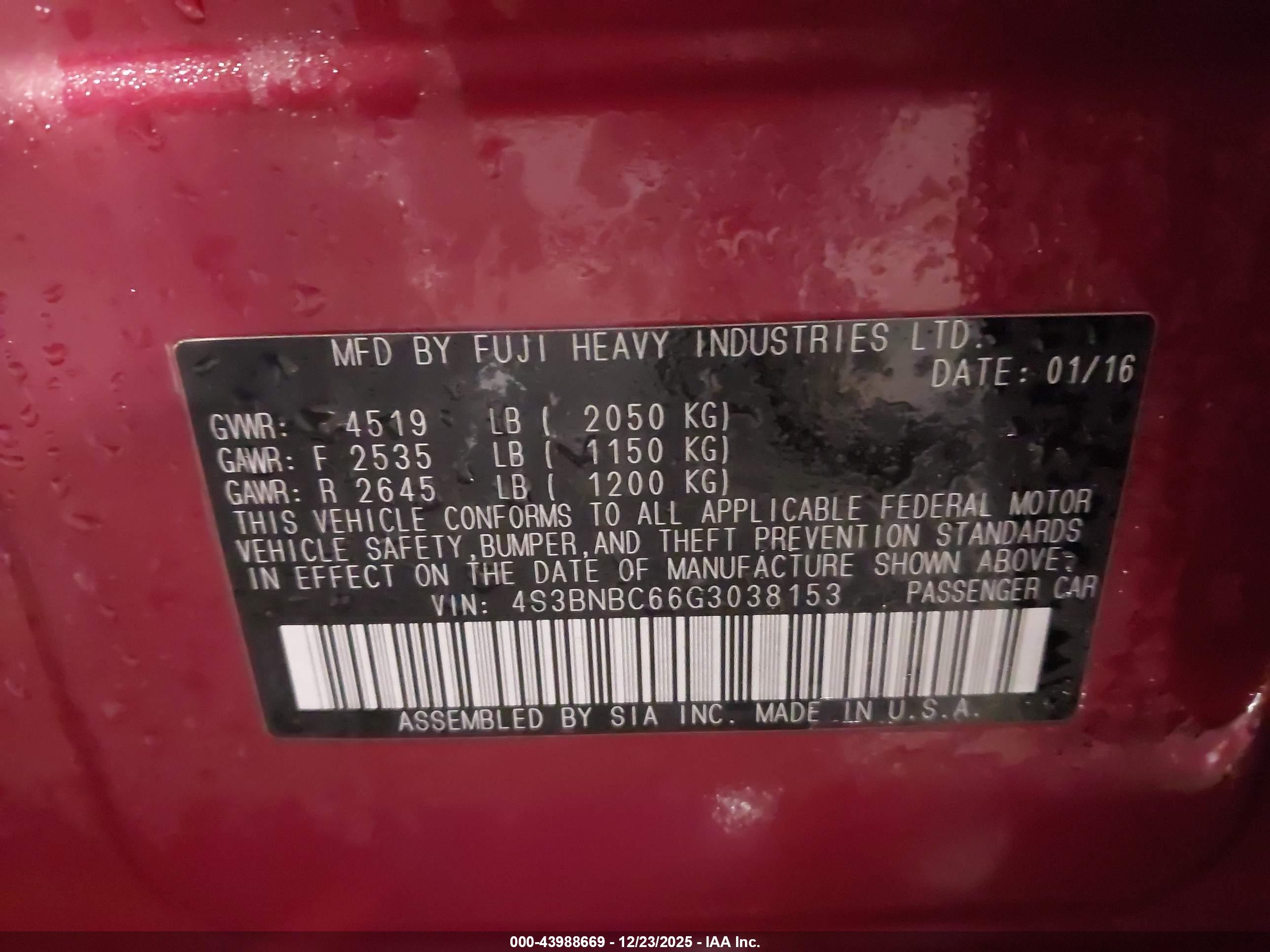 SUBARU LEGACY image 9