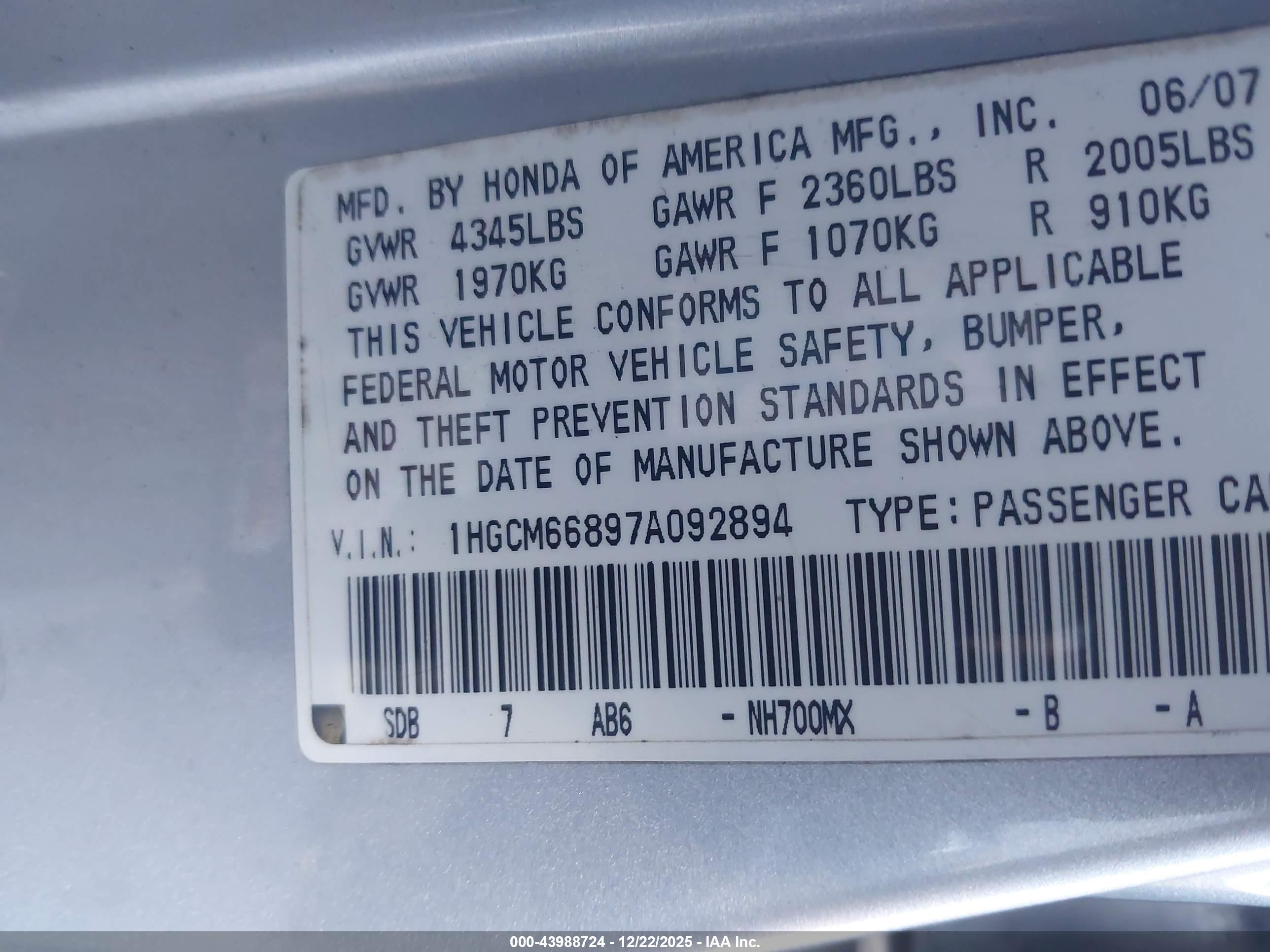 HONDA ACCORD image 9
