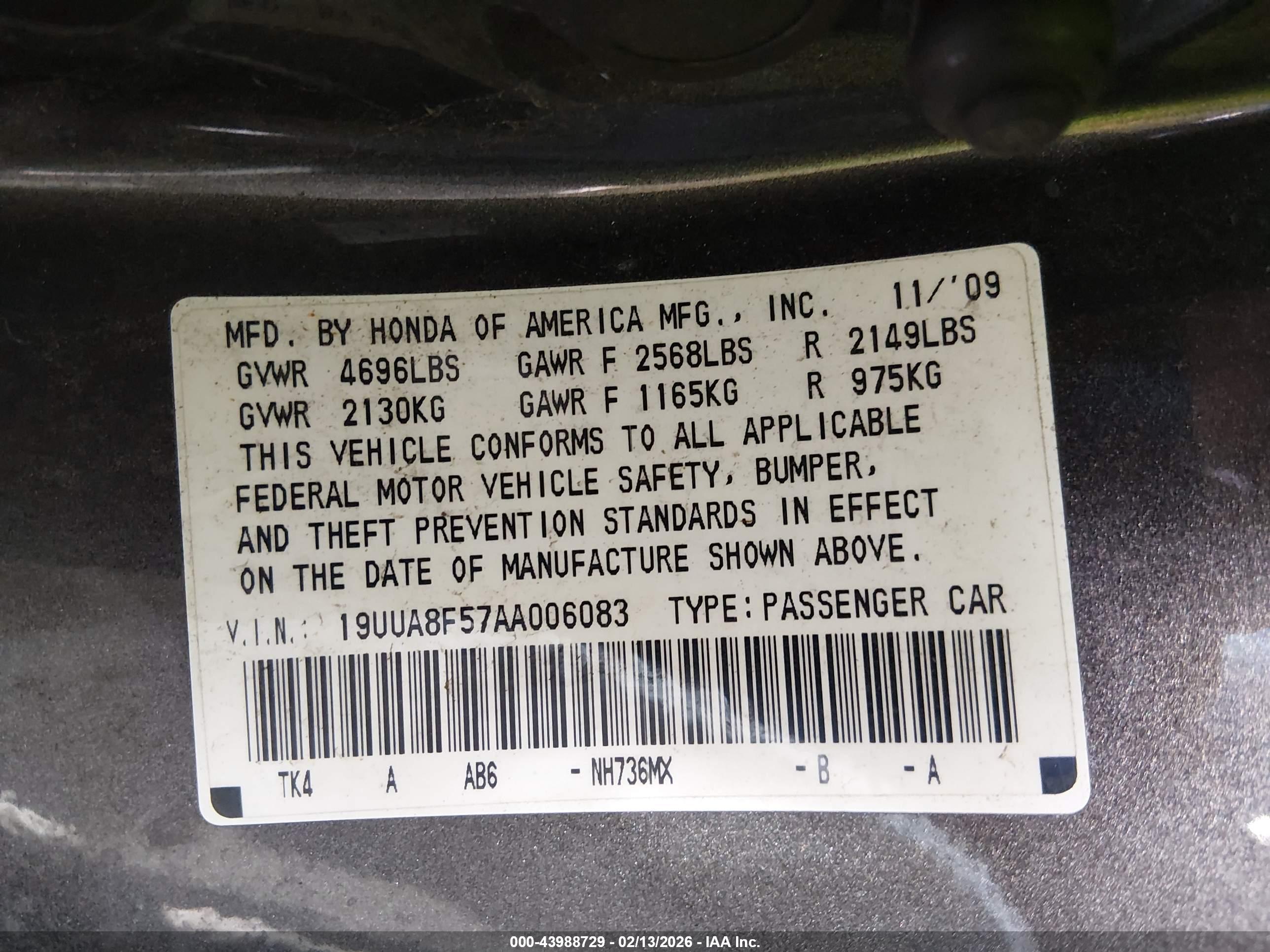 ACURA TL image 9