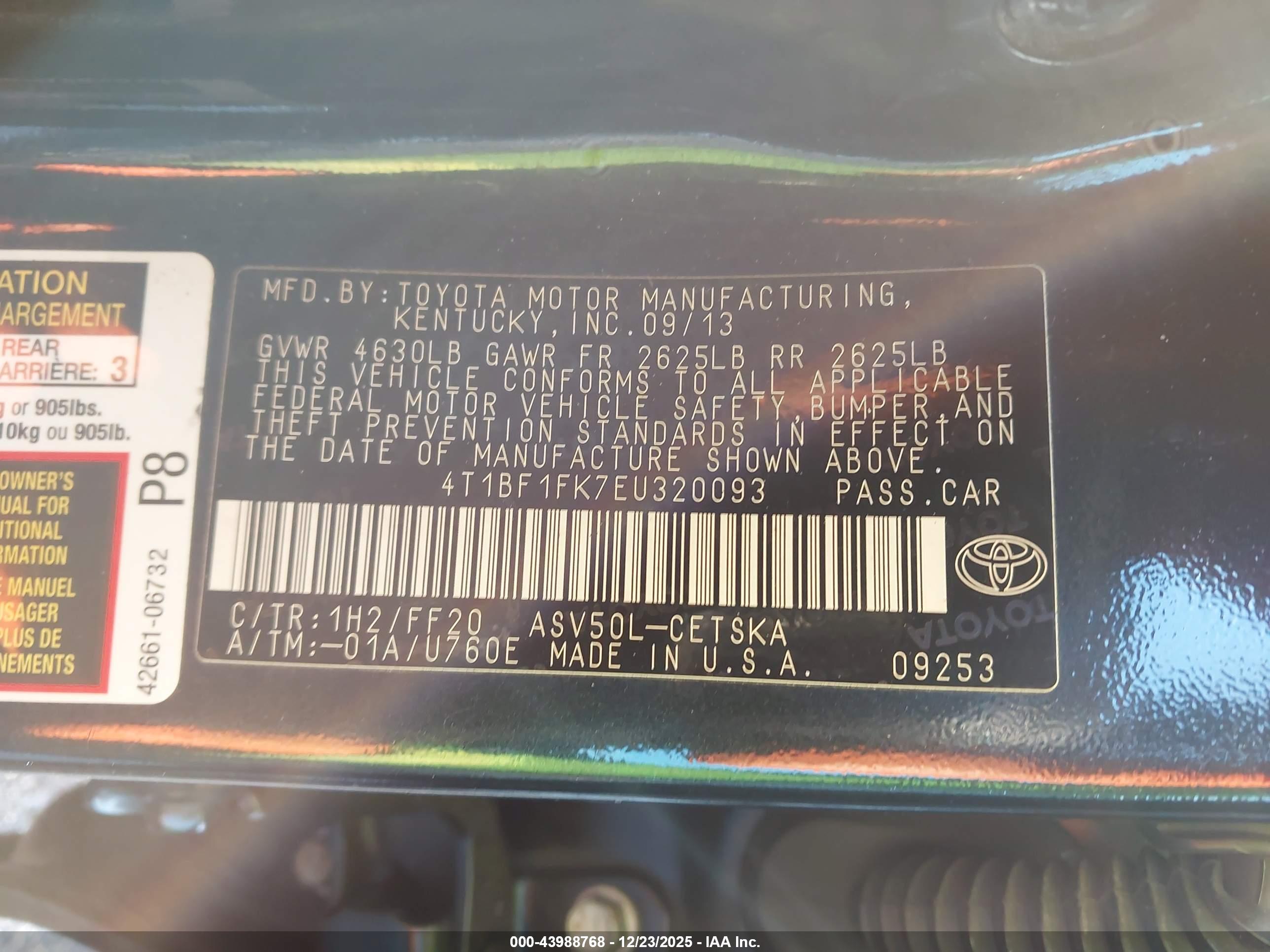 TOYOTA CAMRY image 9