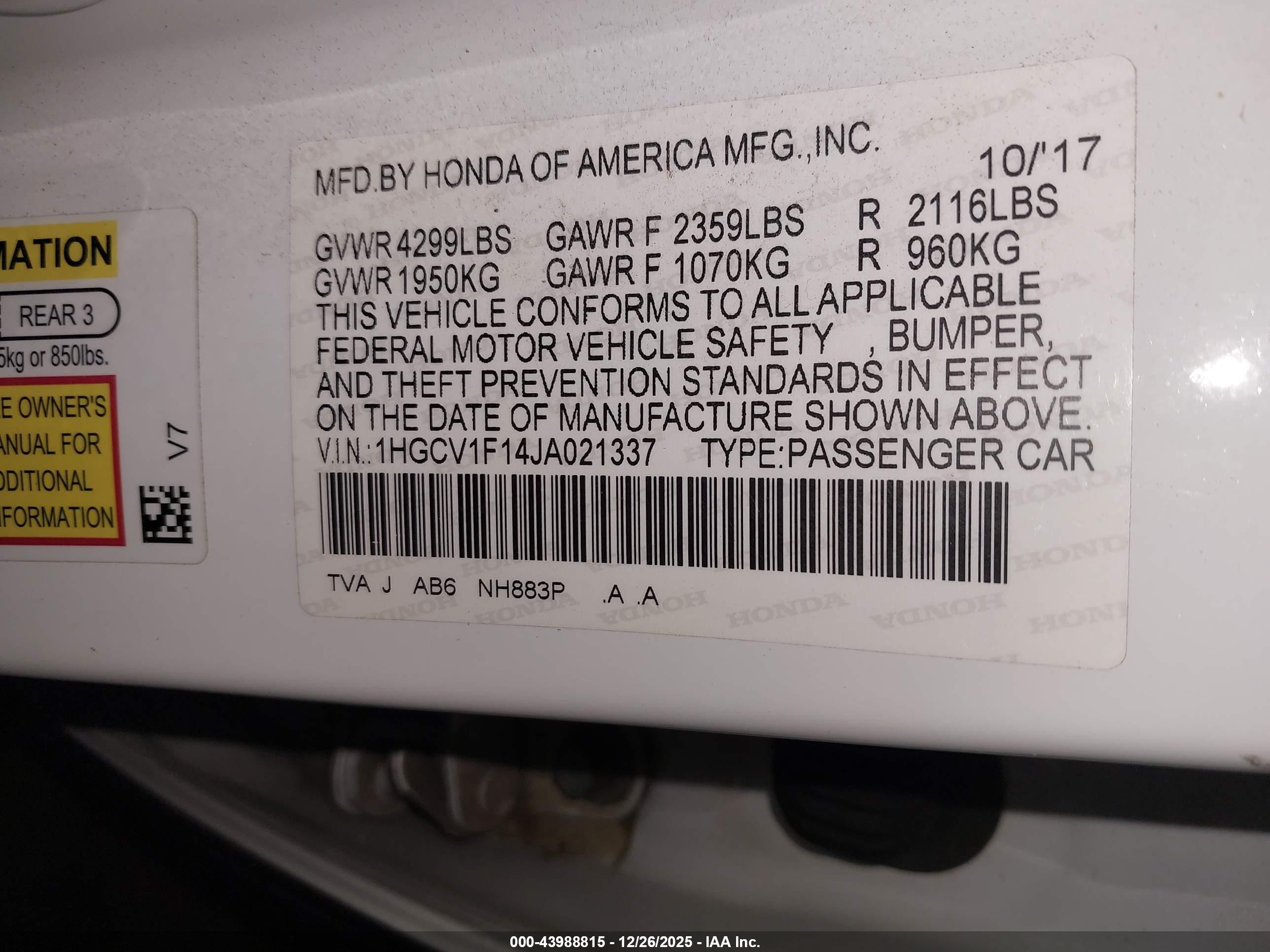 HONDA ACCORD image 9