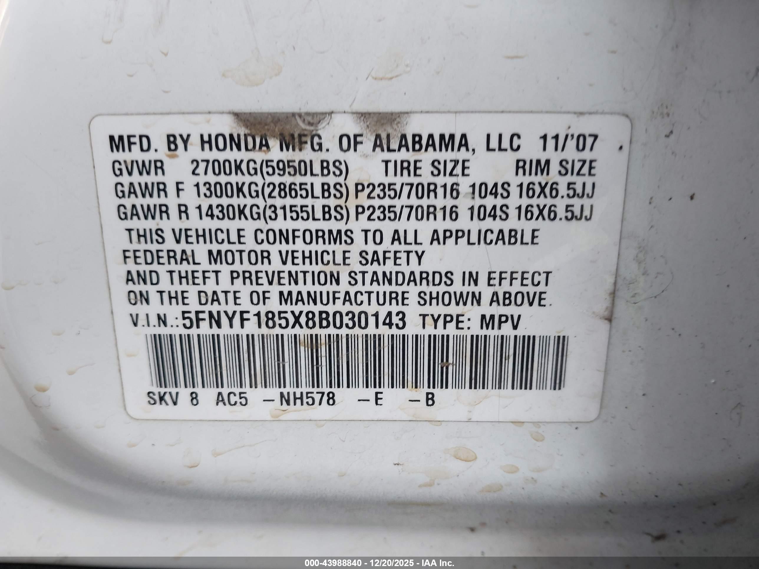 HONDA PILOT image 9