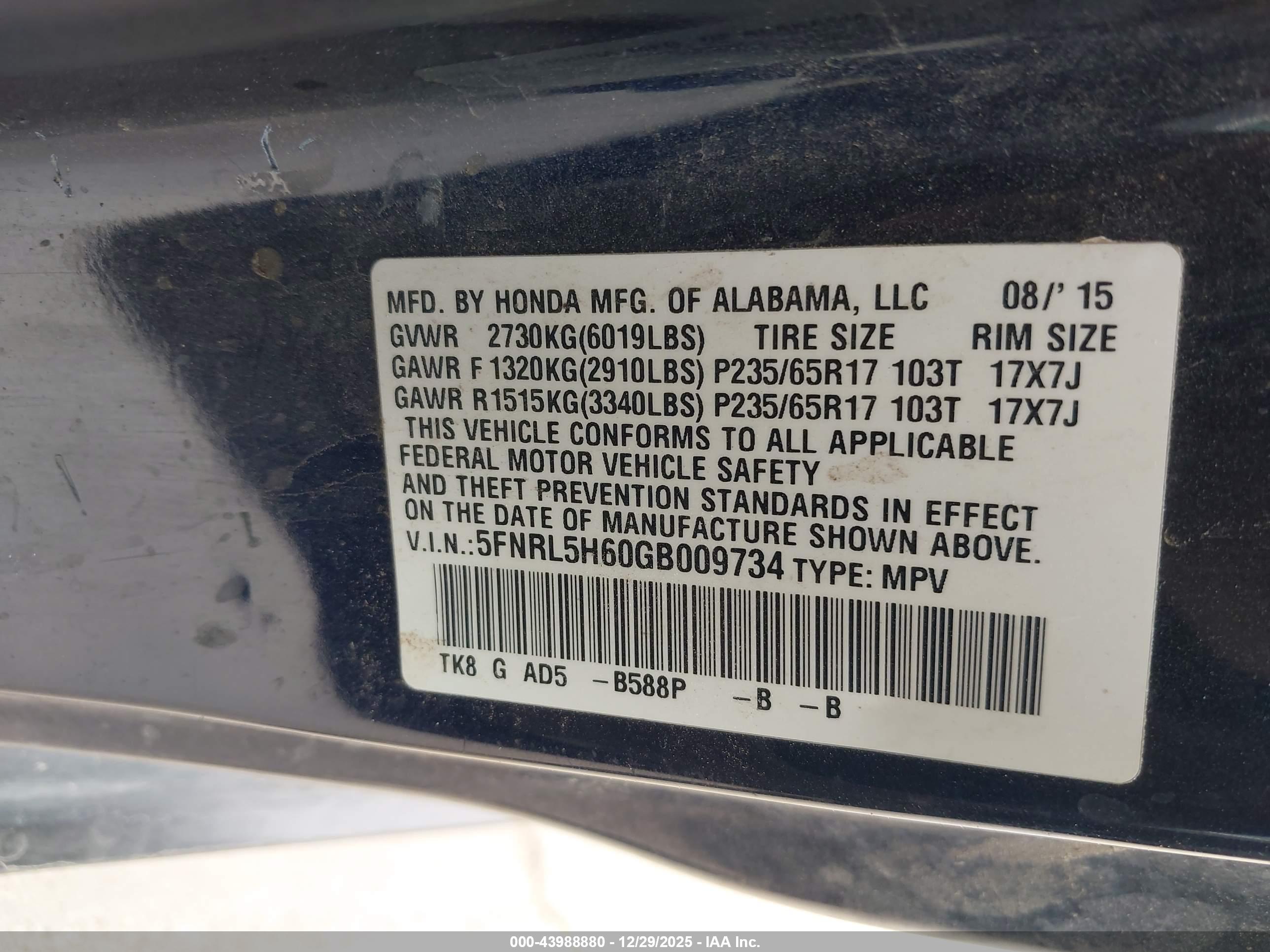 HONDA ODYSSEY image 9
