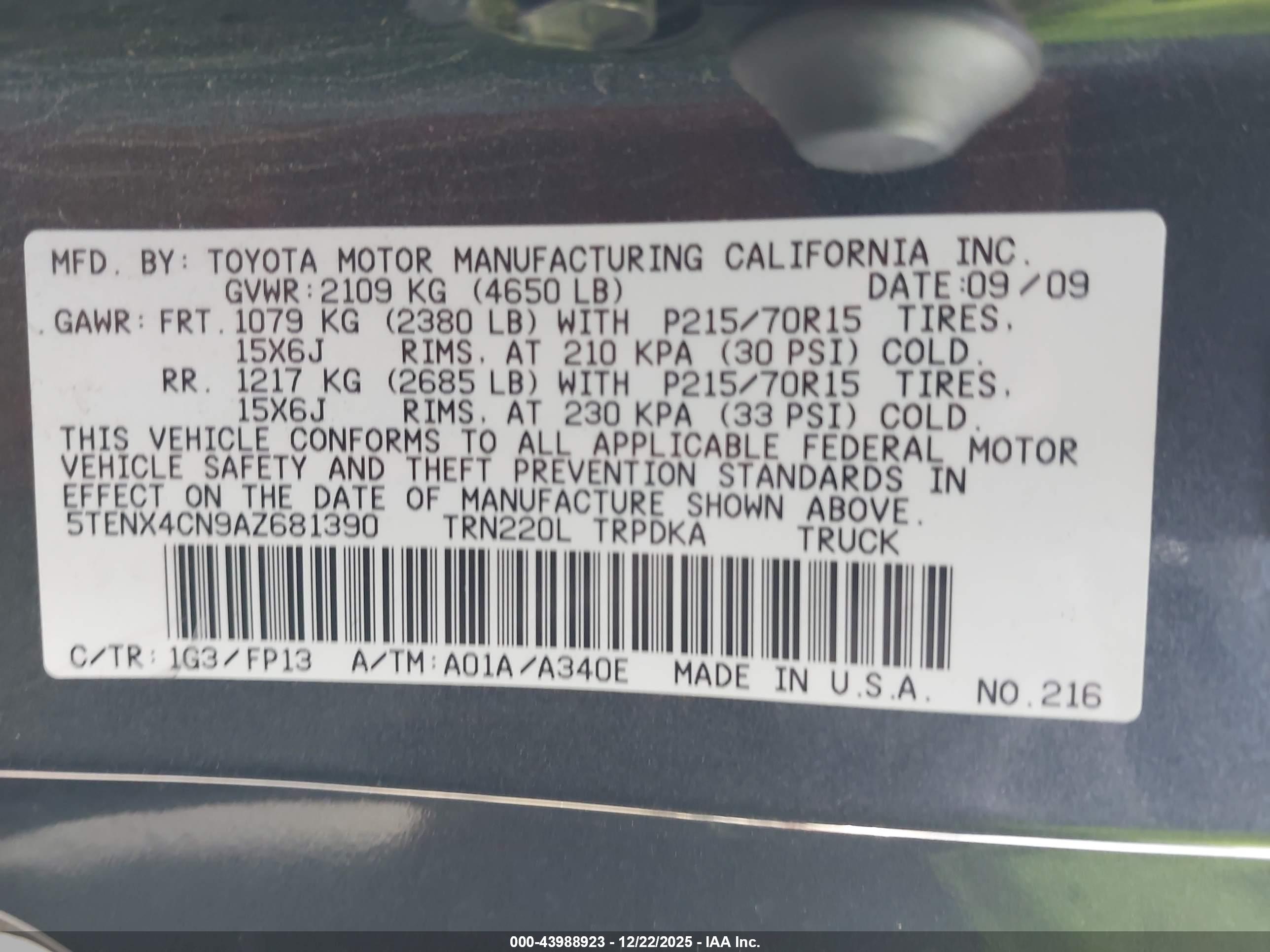 TOYOTA TACOMA image 9