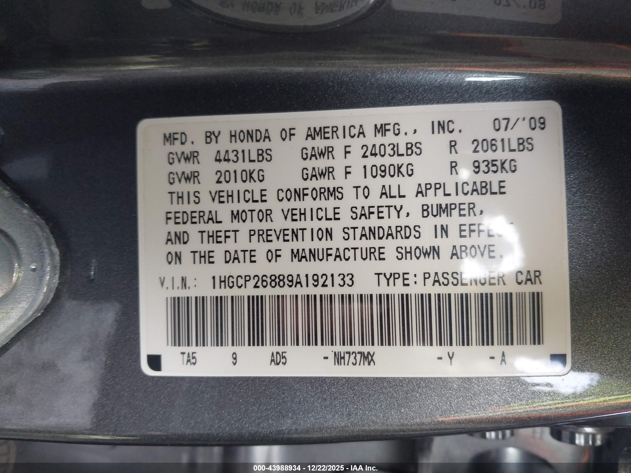 HONDA ACCORD image 9