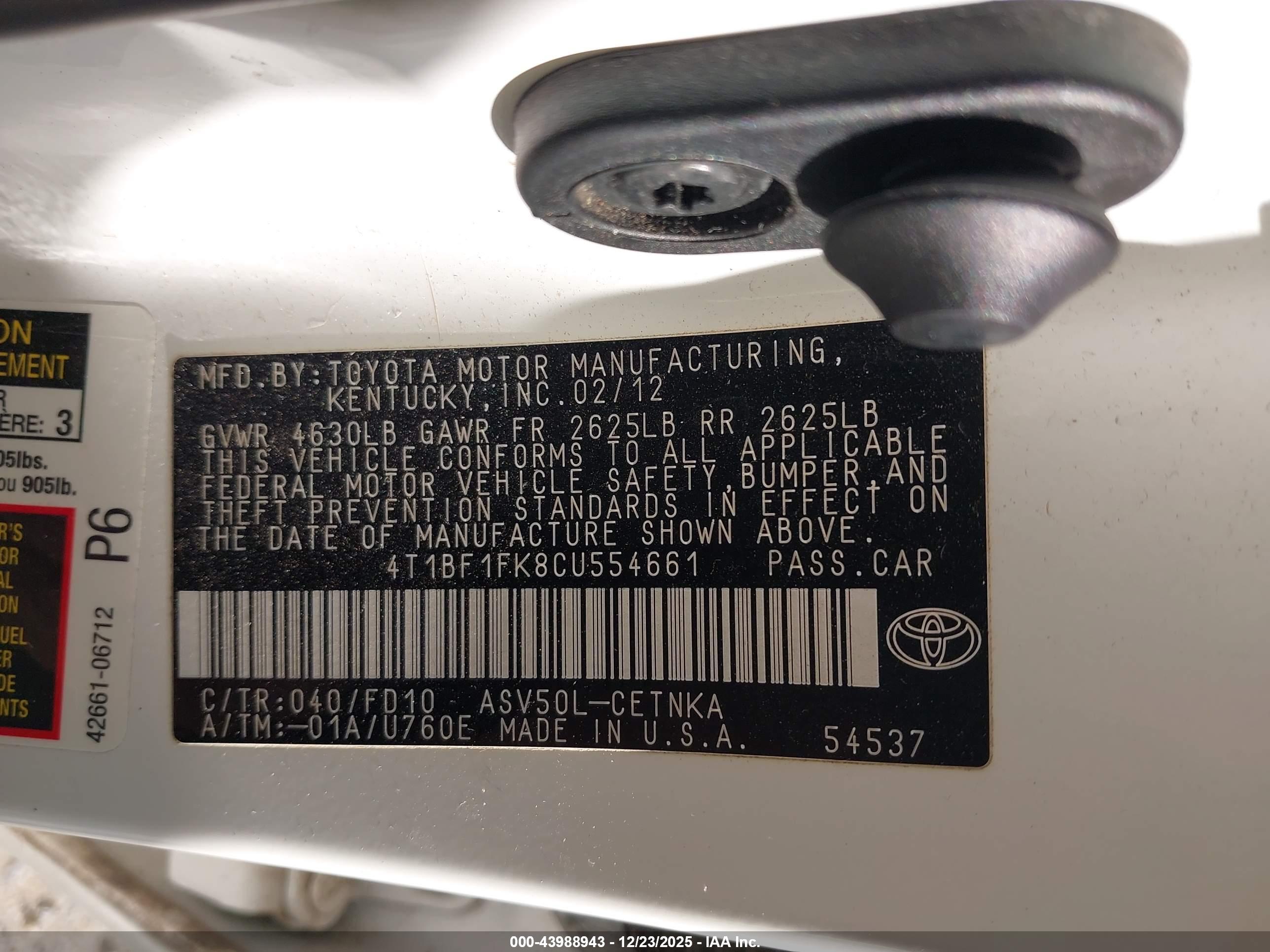 TOYOTA CAMRY image 9
