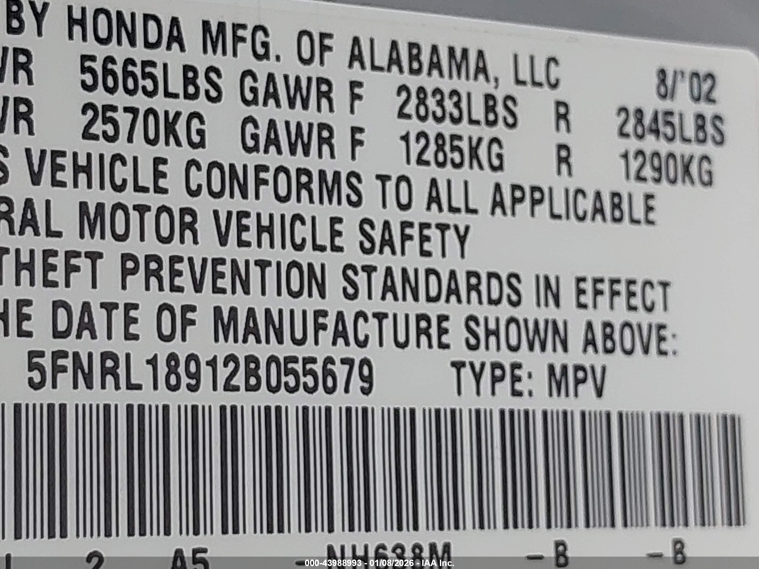 HONDA ODYSSEY image 9
