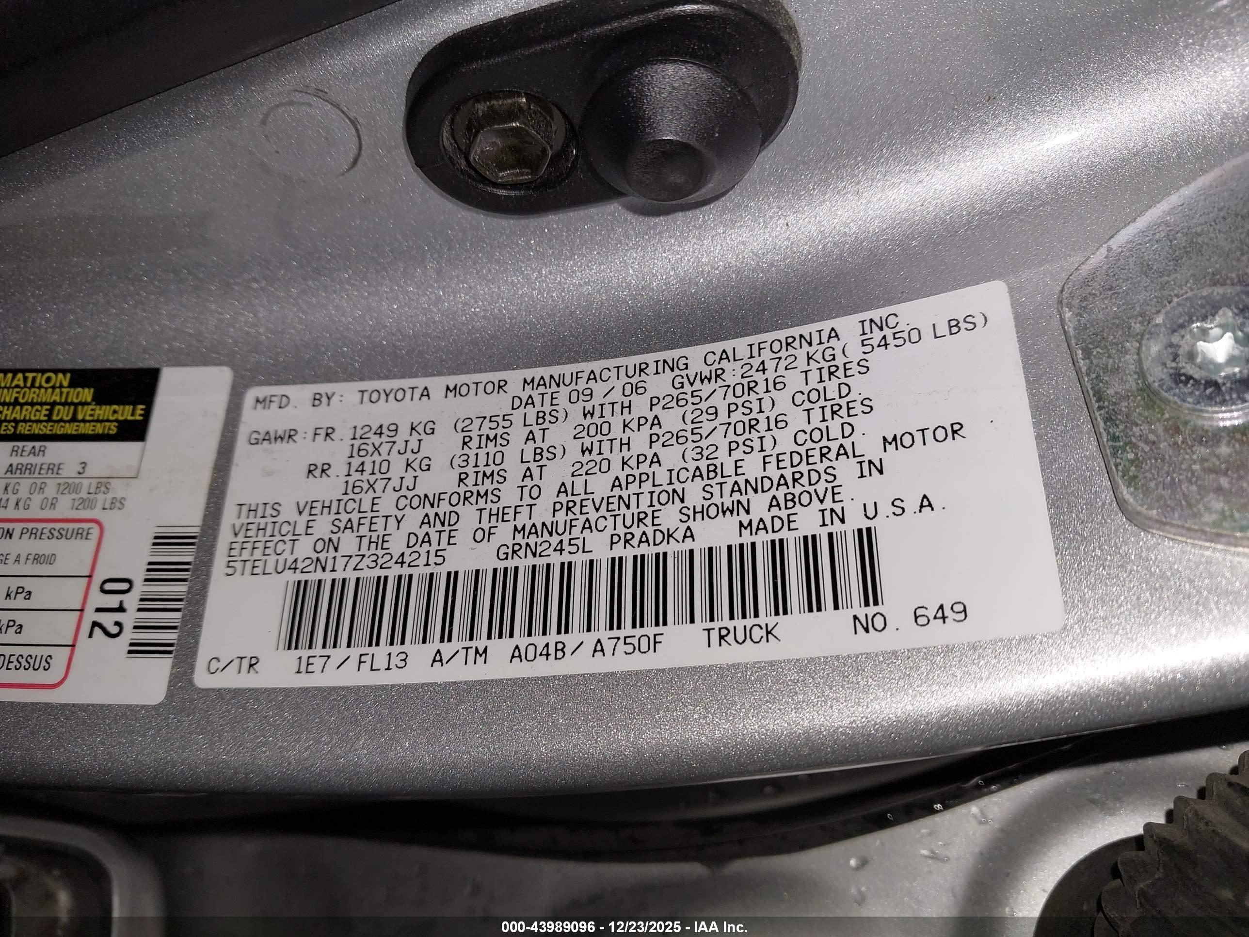 TOYOTA TACOMA image 9