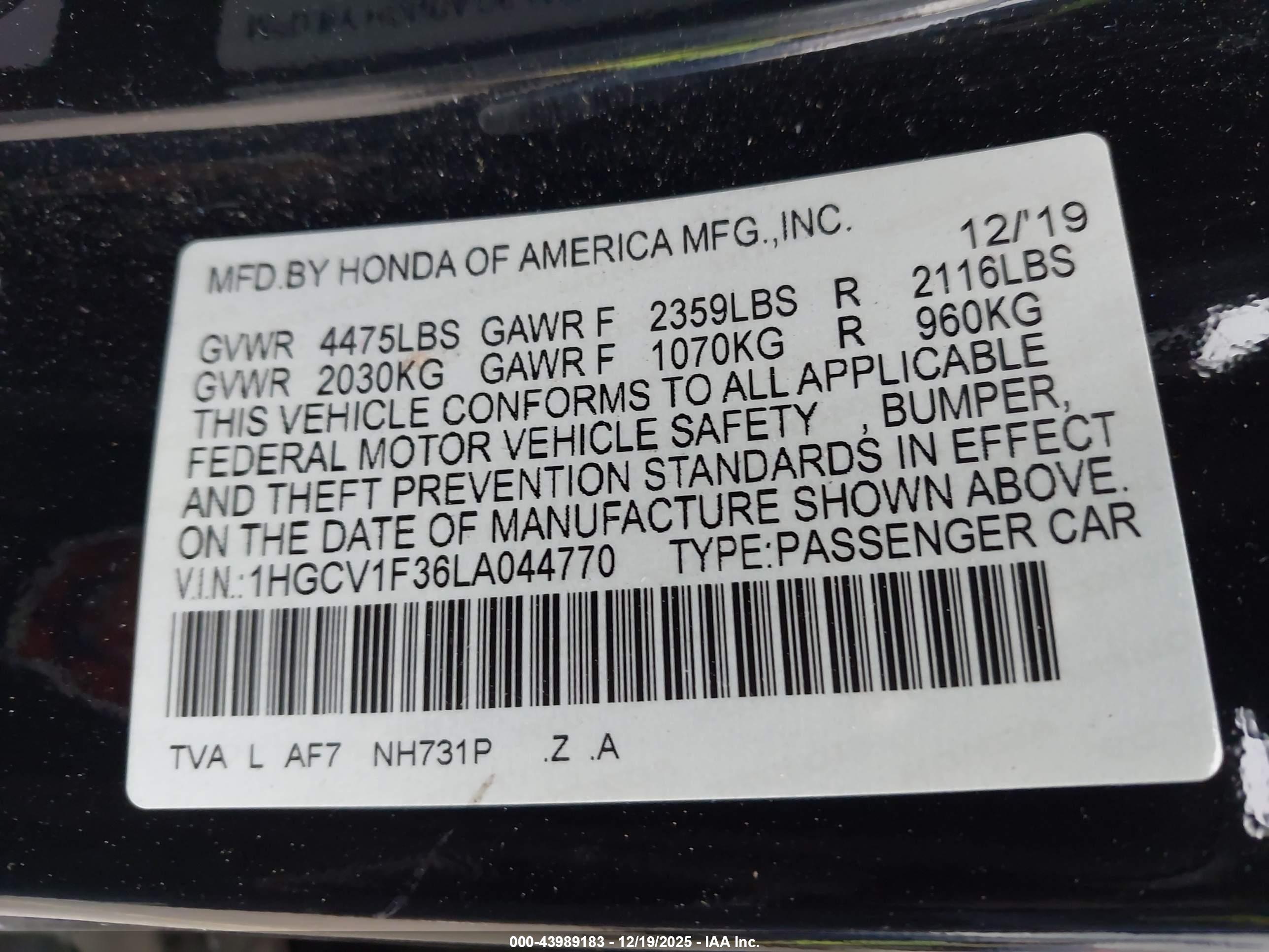 HONDA ACCORD image 9