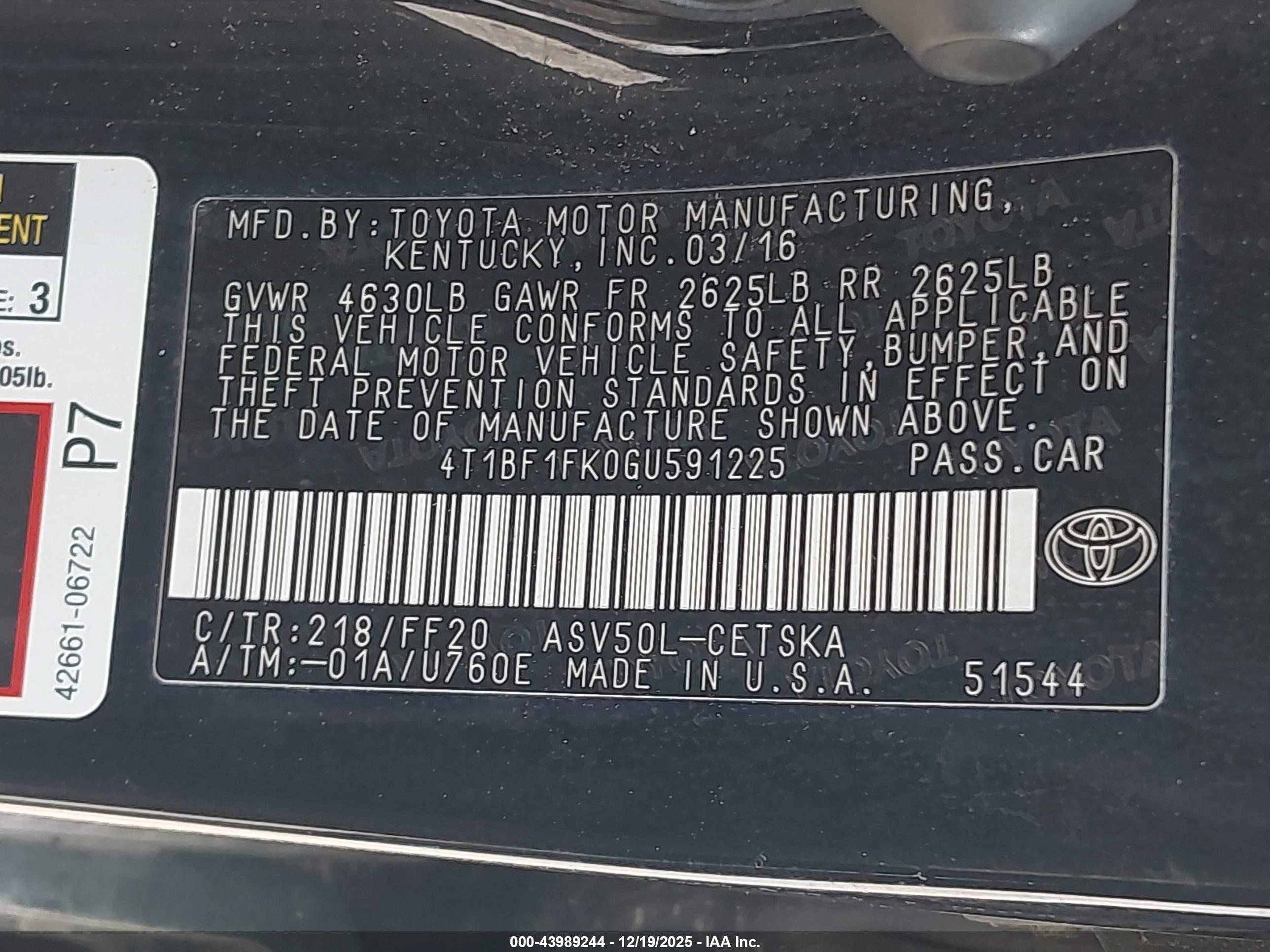 TOYOTA CAMRY image 9